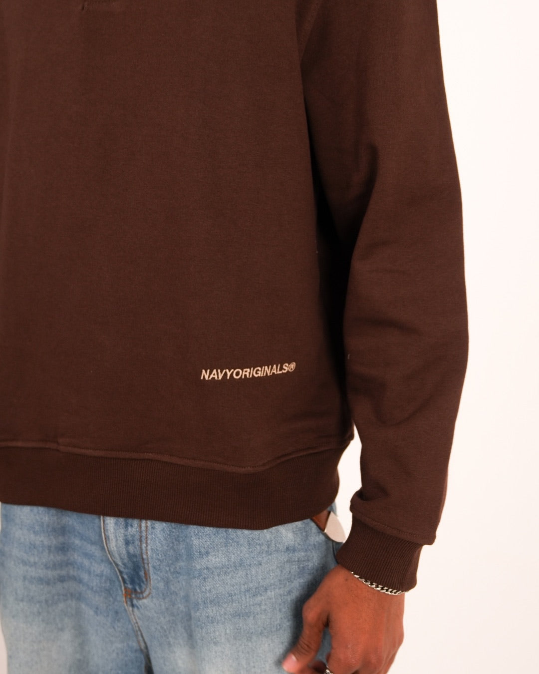 BROWN ESSENTIAL RUGBY POLO