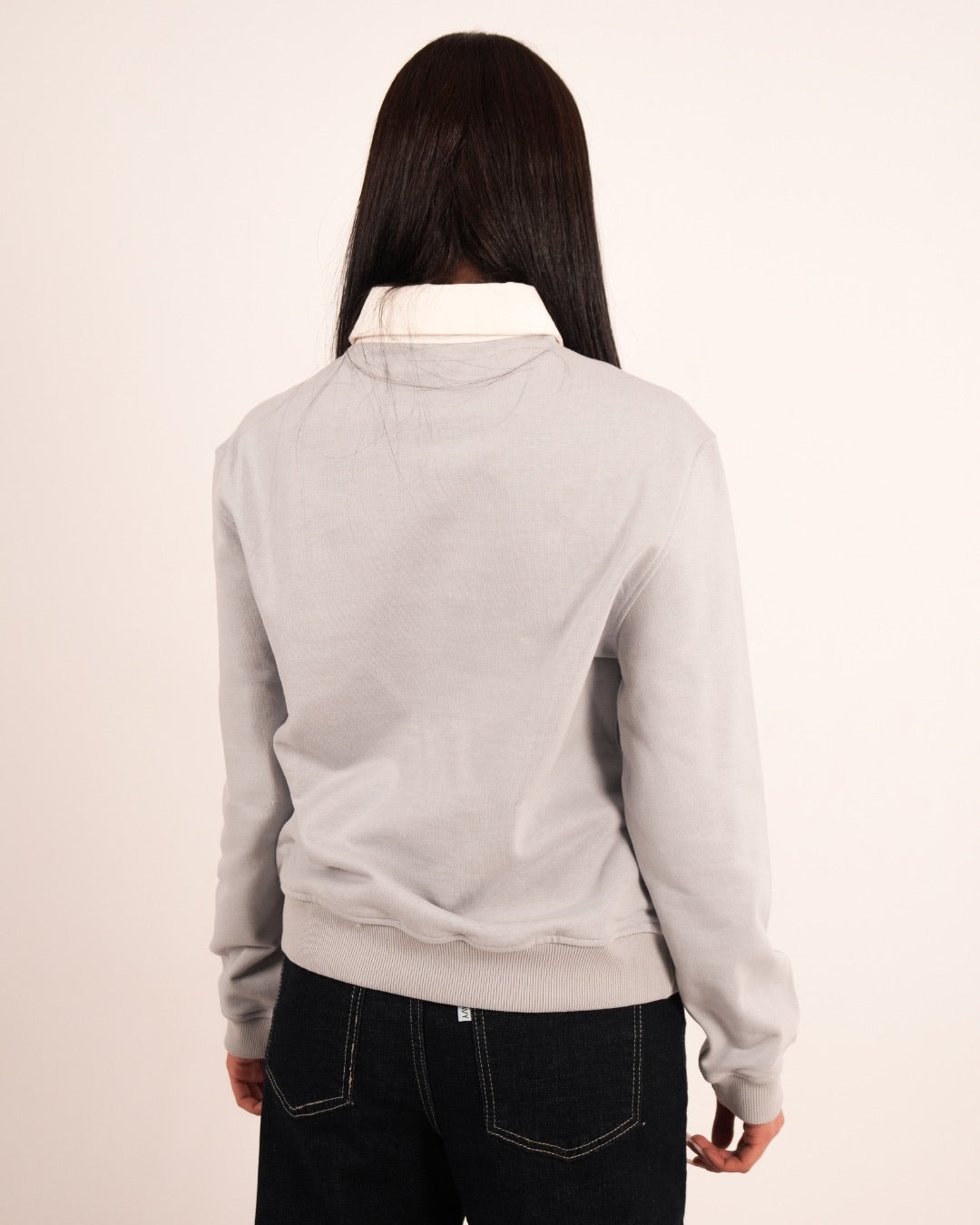 GREY ESSENTIAL RUGBY POLO