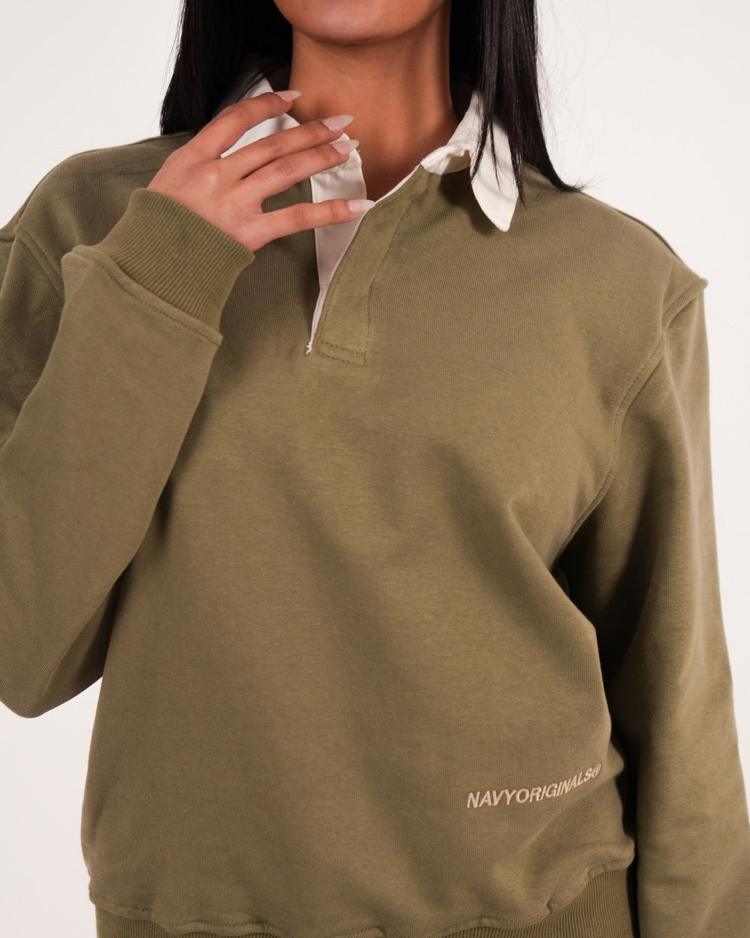 OLIVE ESSENTIAL RUGBY POLO