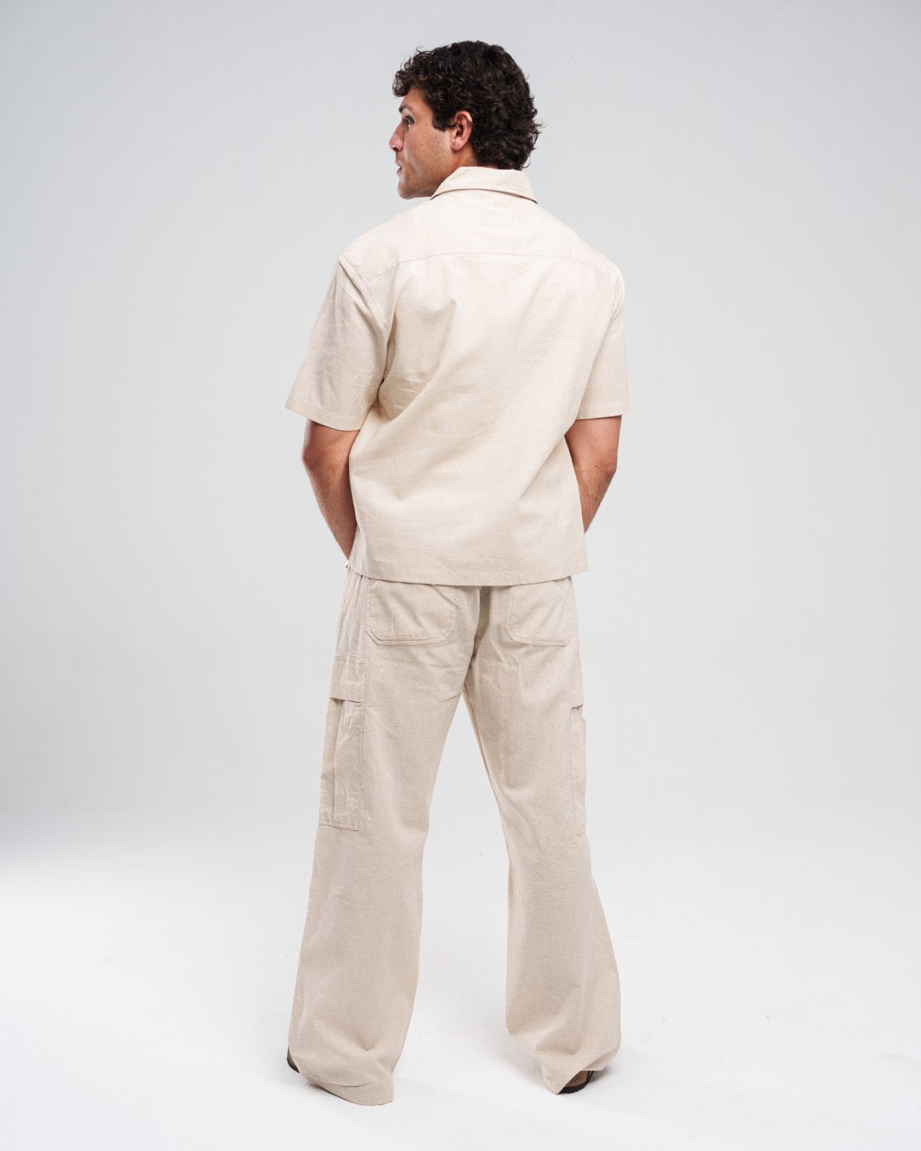 BEIGE SHORT SLEEVE SHIRT