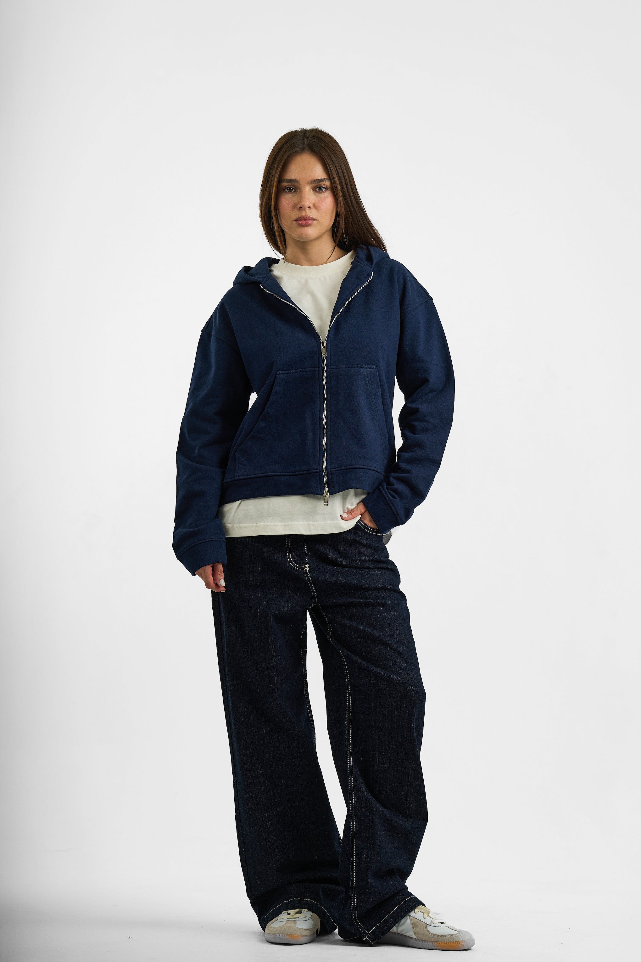 RAW BLUE WIDE LEG JEANS WOMENS