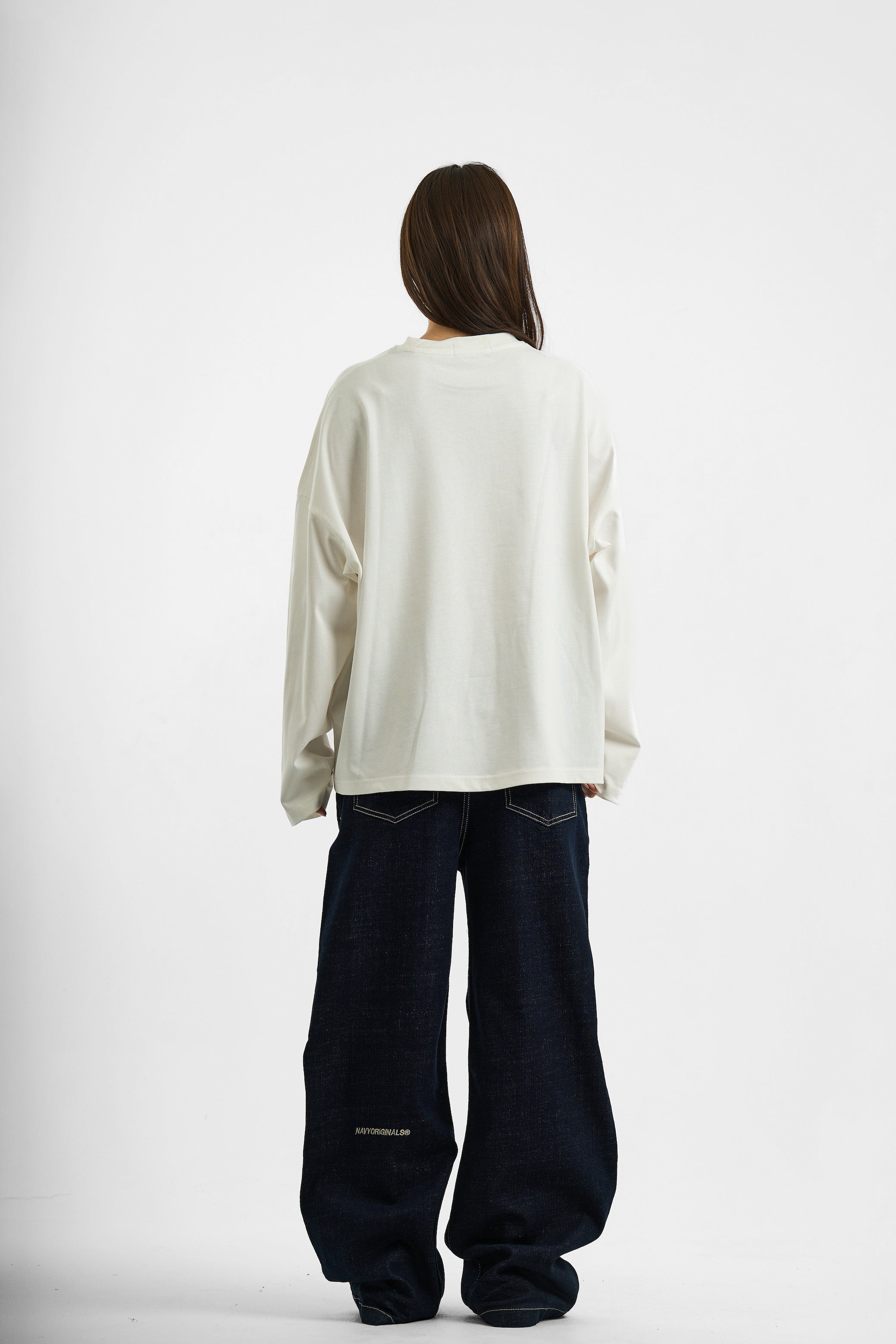 WHITE BASIC LONG SLEEVE