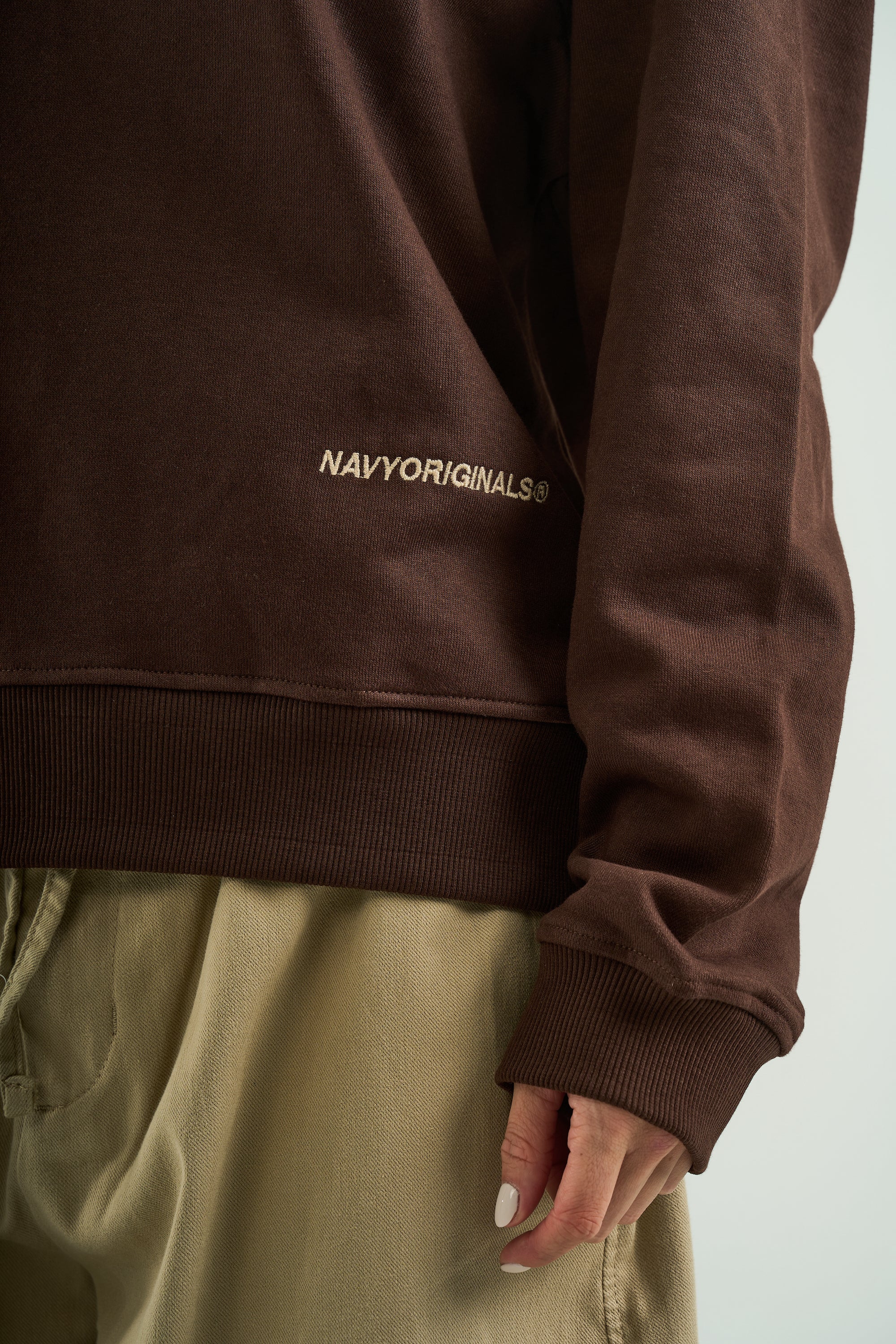BROWN ESSENTIAL RUGBY POLO