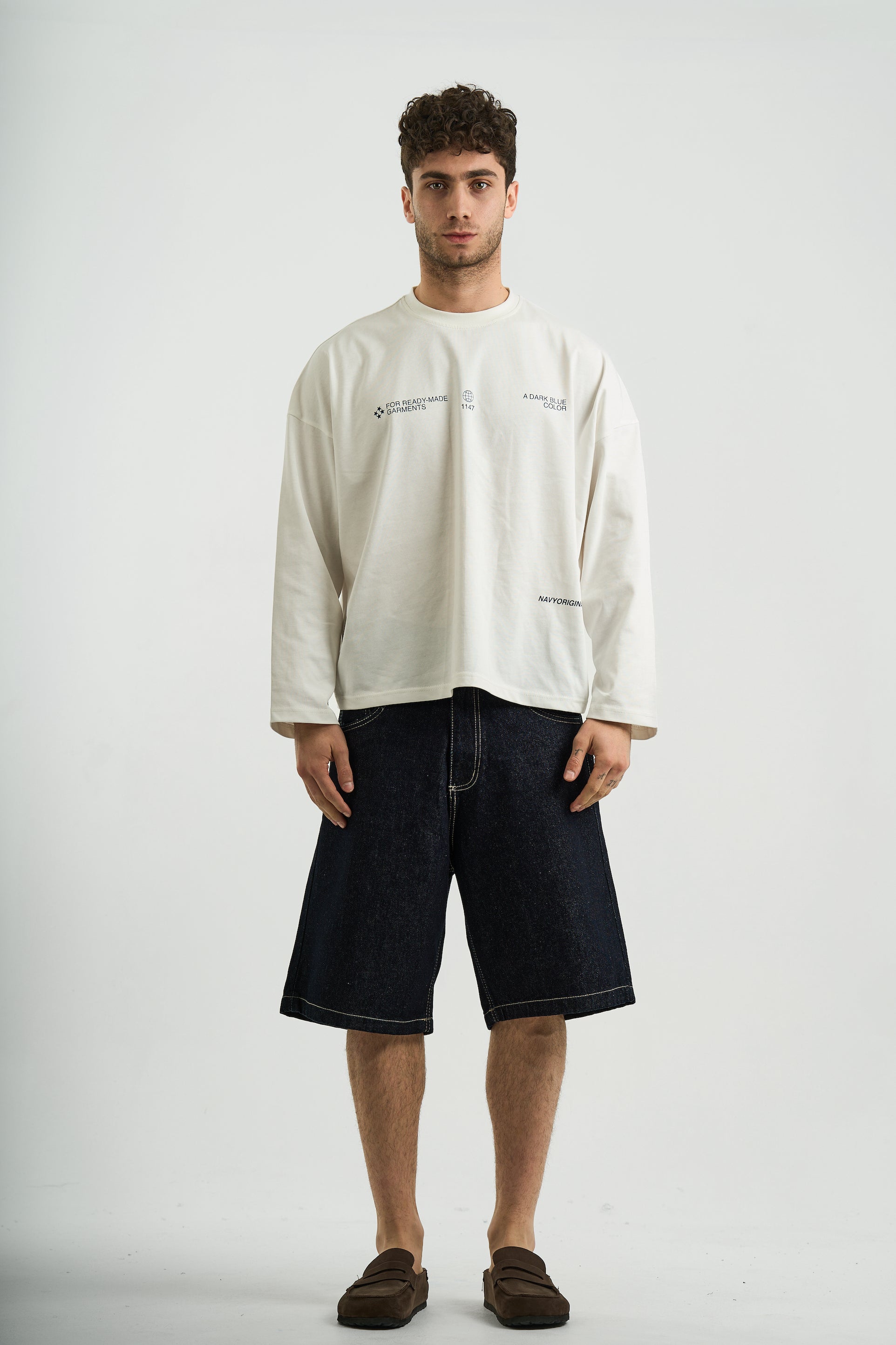 RAW DENIM JORTS