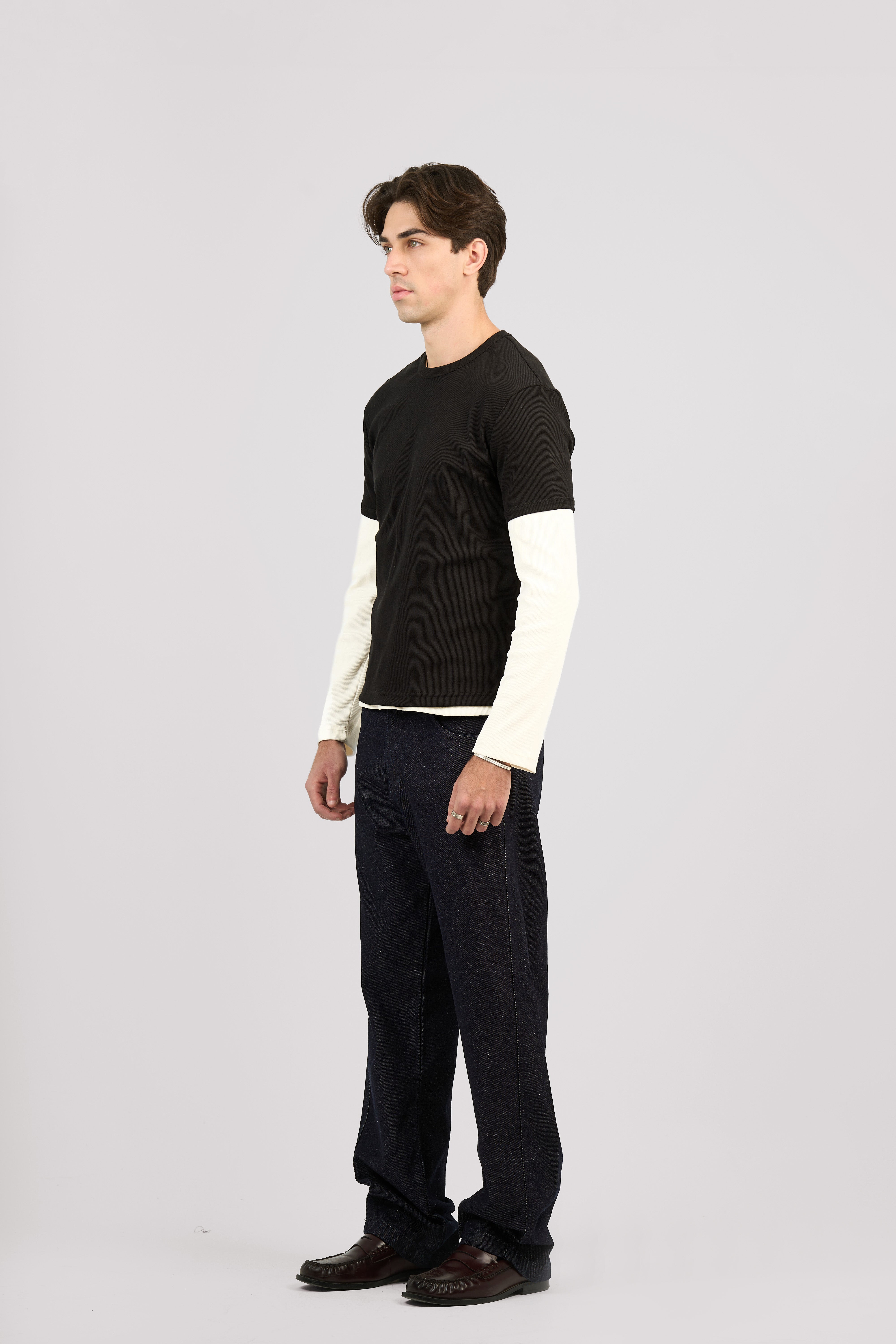 RAW BLUE X BLUE SLANTED JEANS