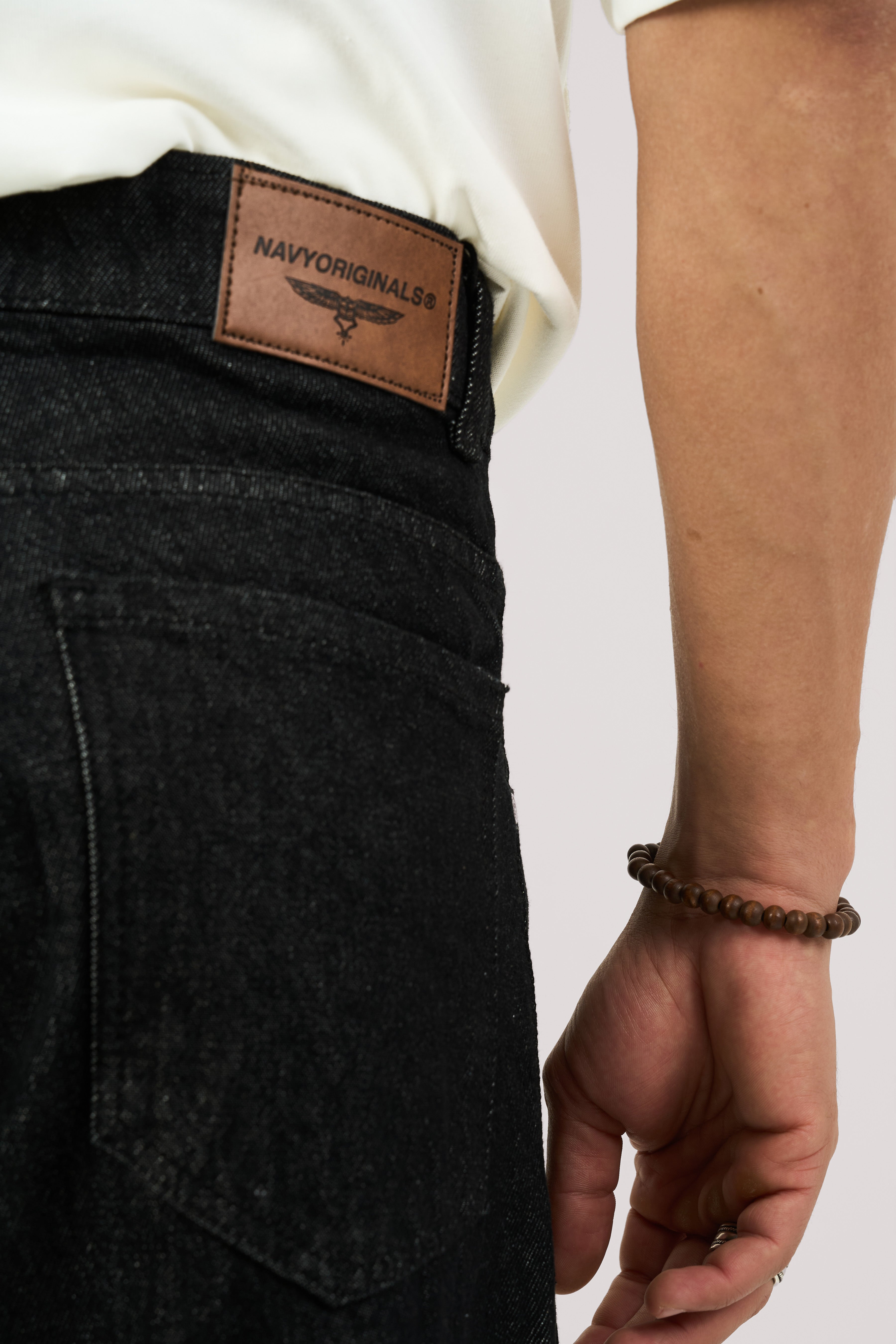 RAW BLACK BAGGY JEANS
