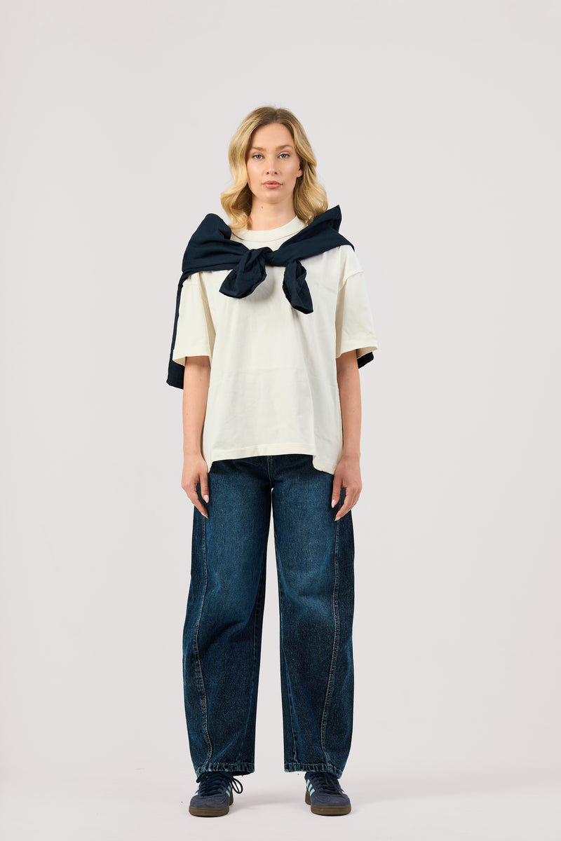 DARK BLUE BALLOON JEANS