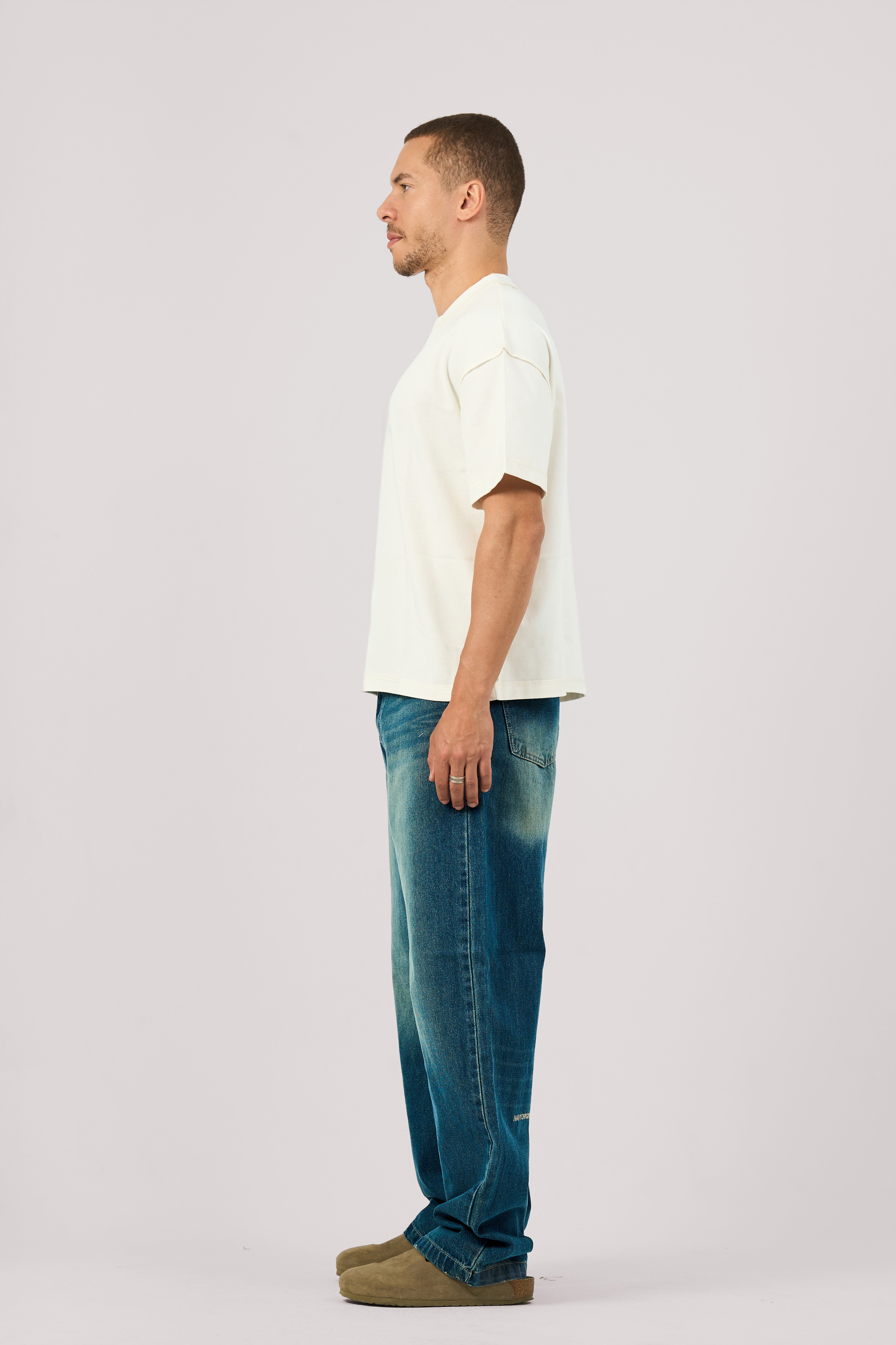 DARK BLUE WIDE LEG JEANS