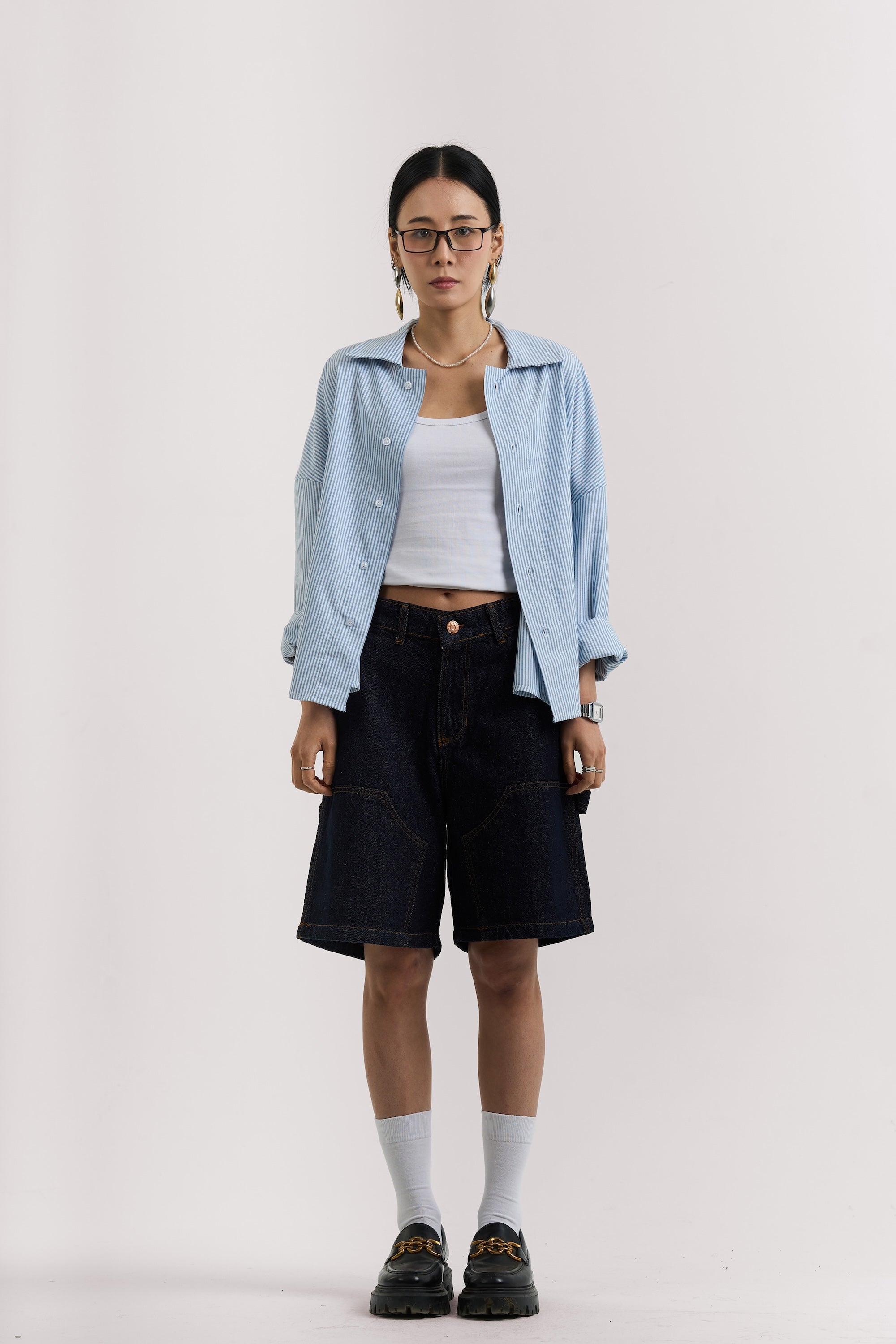 RAW BLUE CARPENTER JORTS