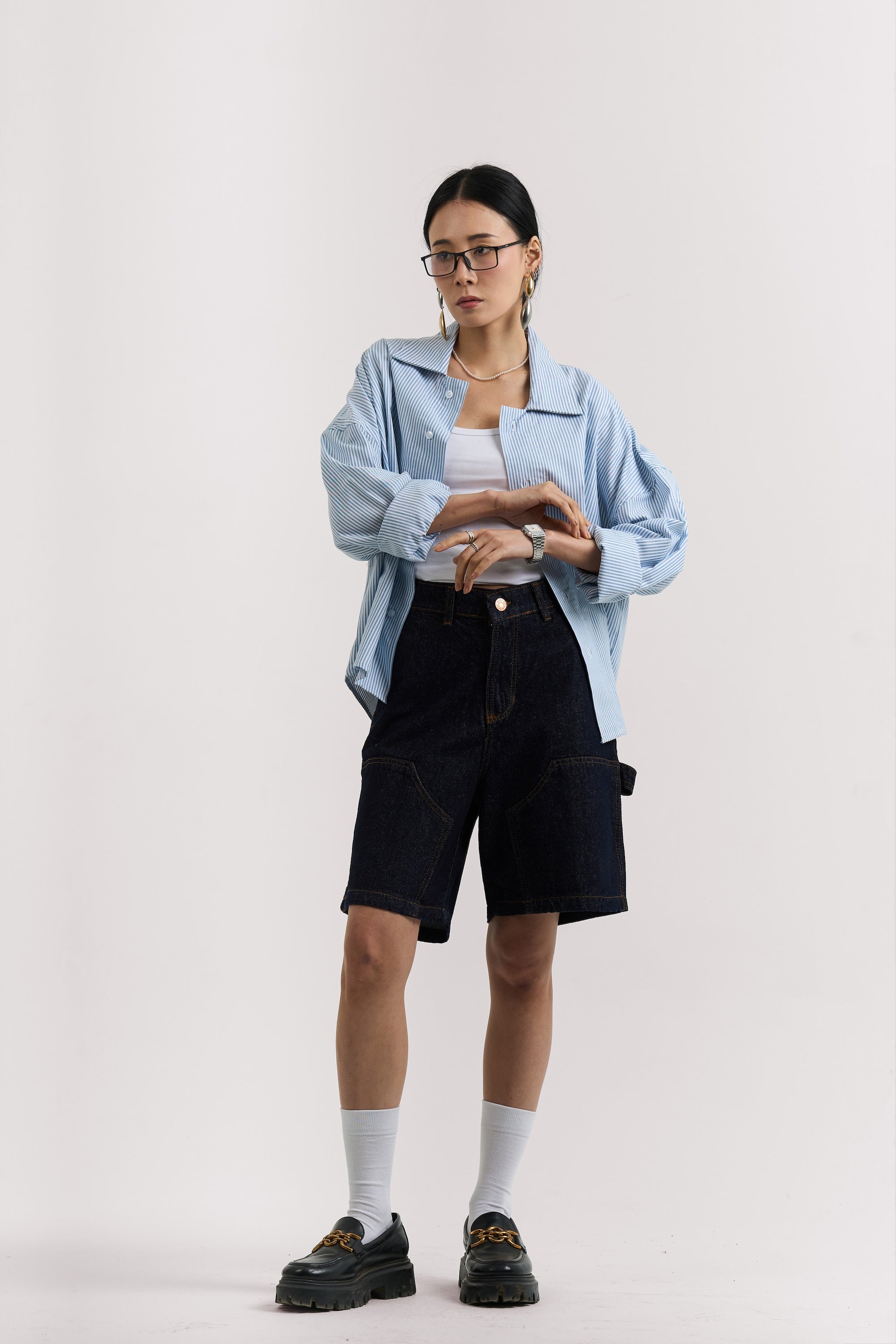RAW BLUE CARPENTER JORTS