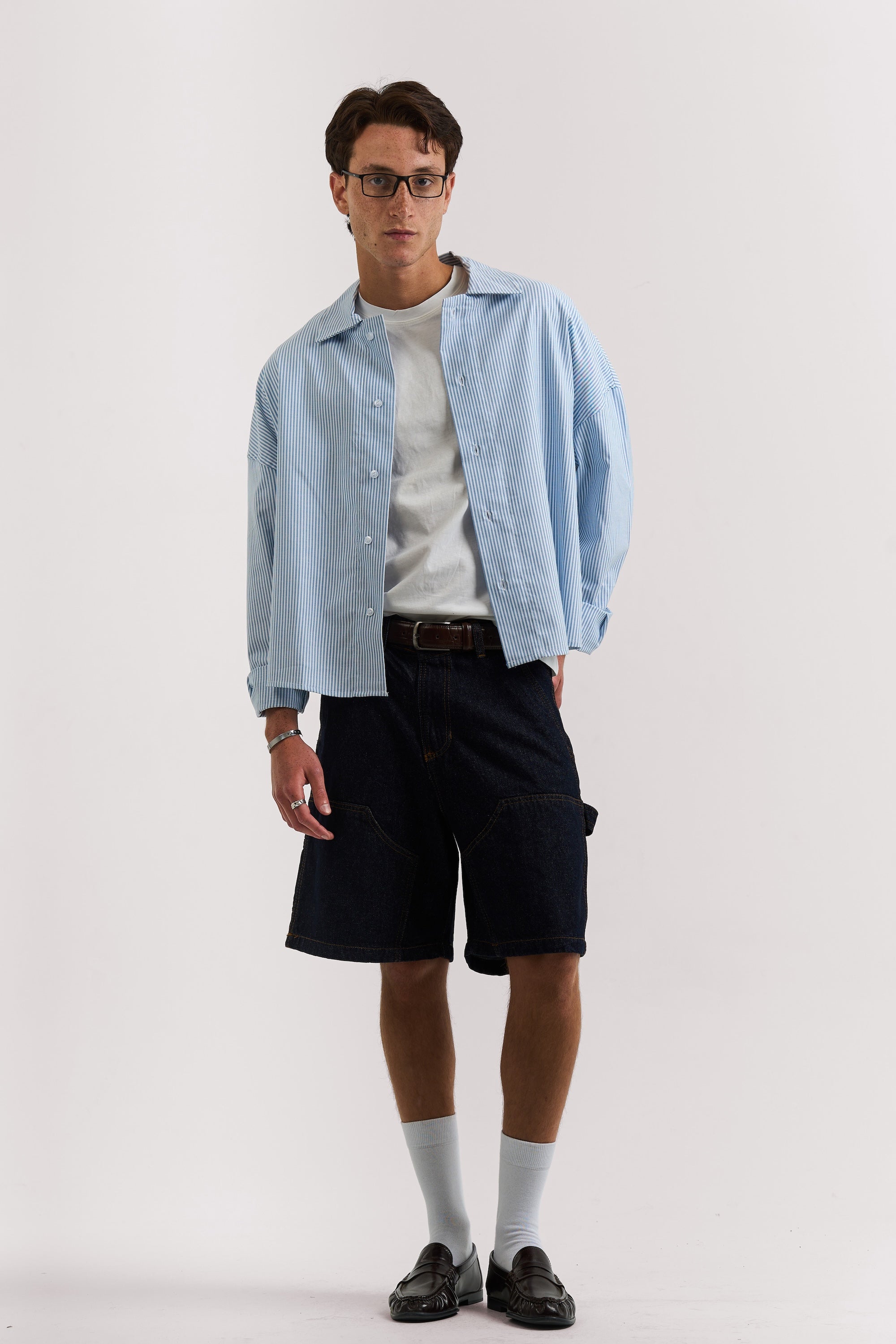 BLUE STRIPED LONG SLEEVE SHIRT