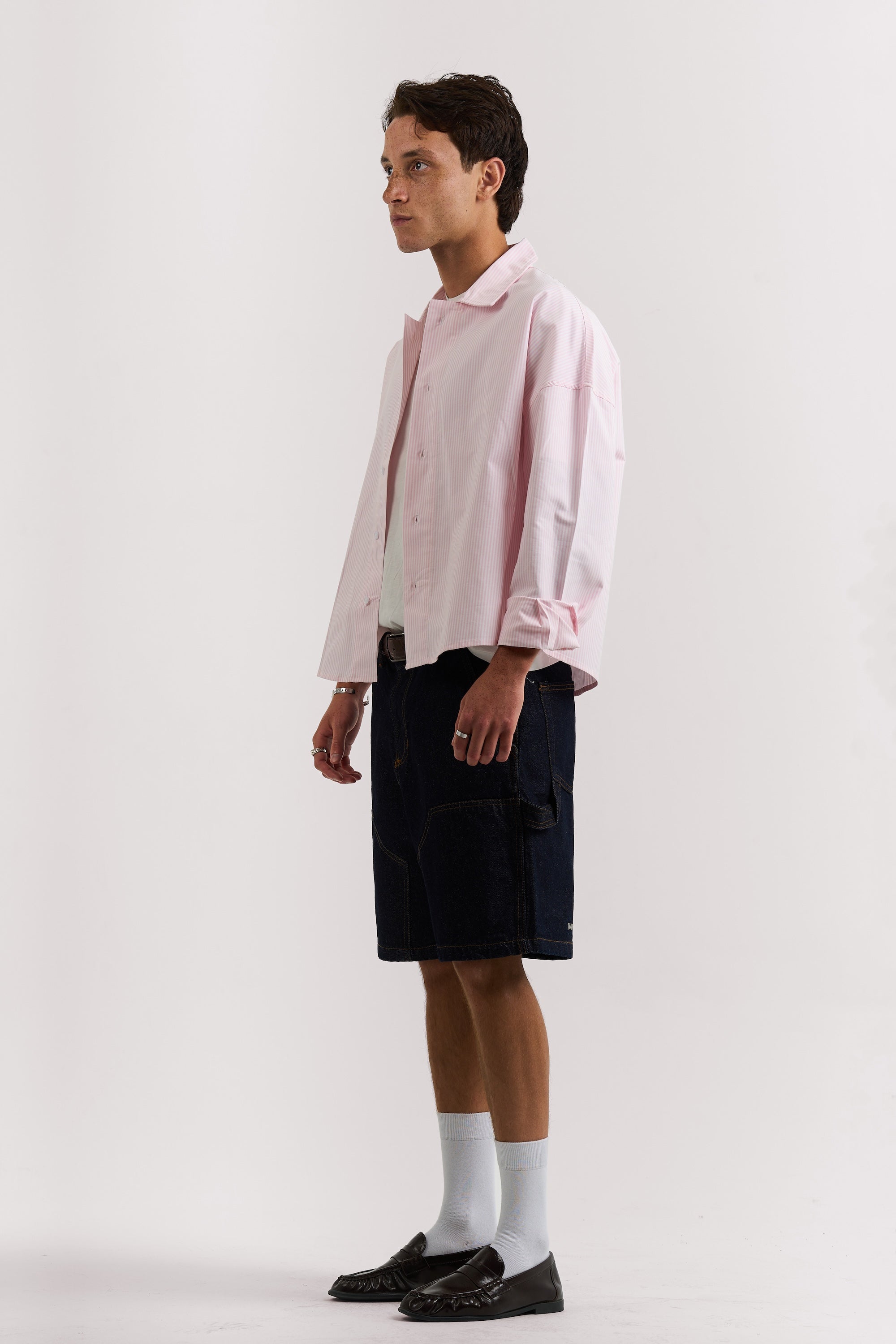 PINK STRIPED LONG SLEEVE SHIRT