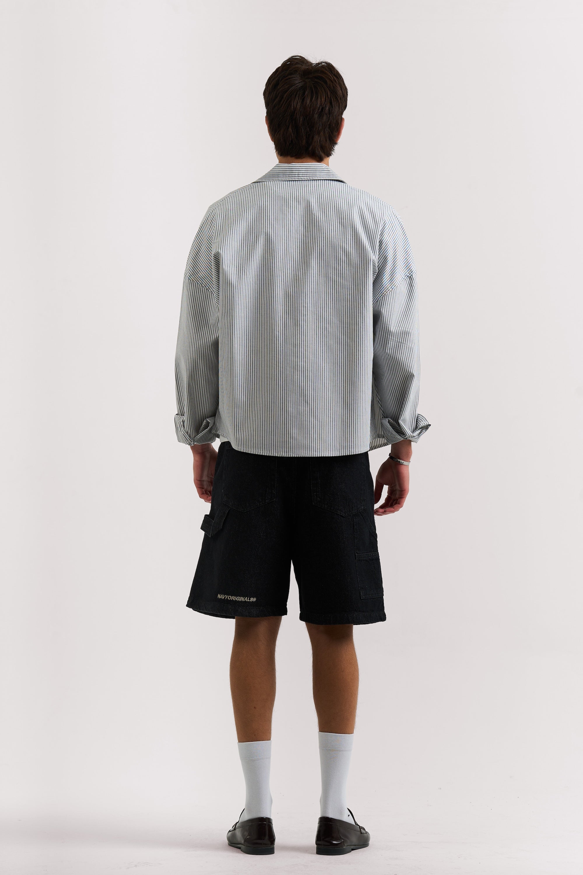 GREY STRIPED LONG SLEEVE SHIRT