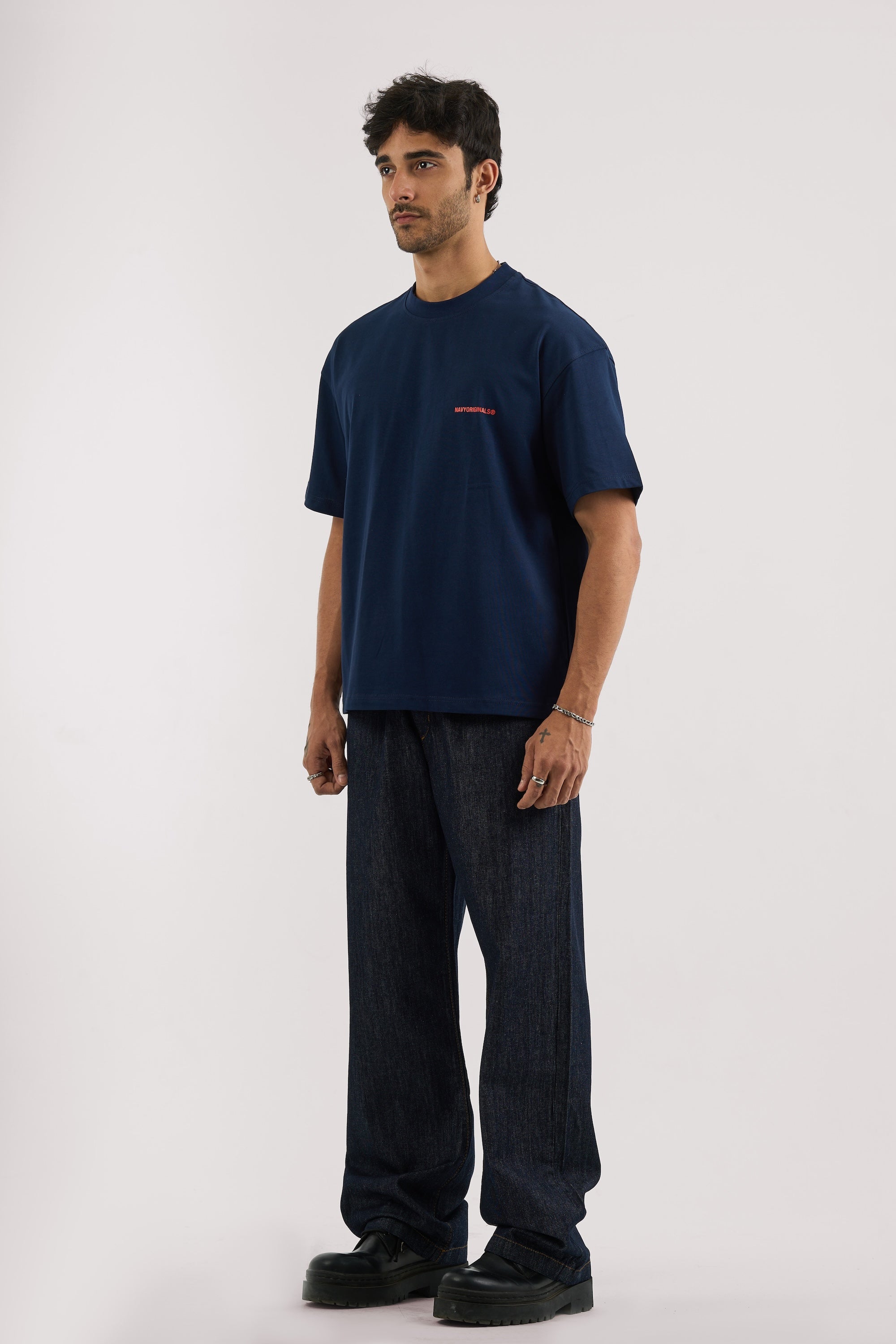 NAVY BLUE BASIC T-SHIRT