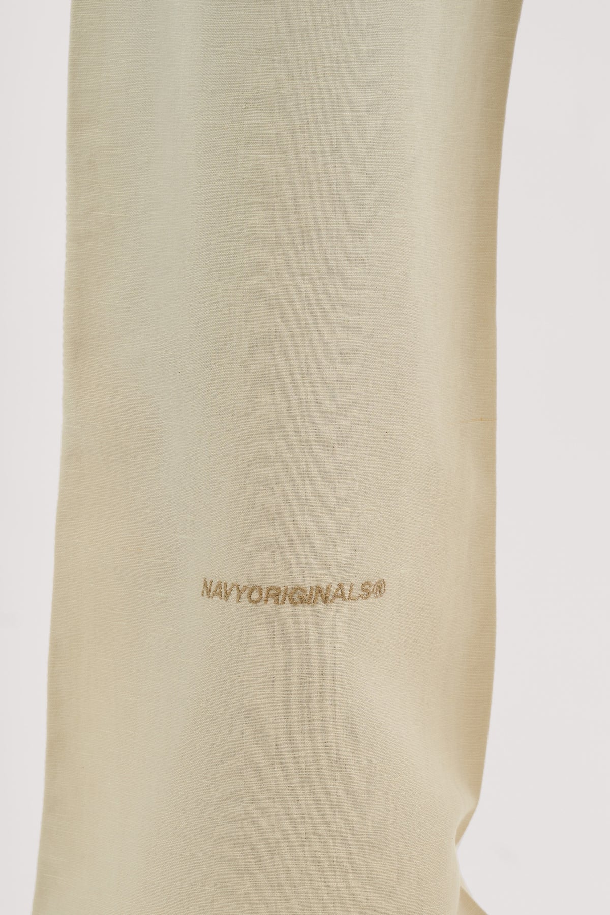 OFF WHITE PLEATED LINEN PANTS