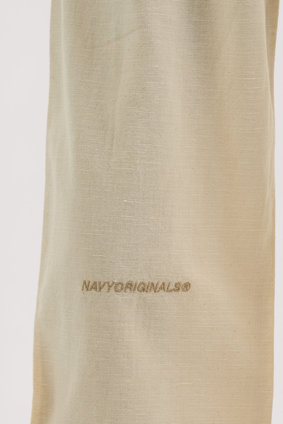 BEIGE WIDE LEG LINEN PANTS