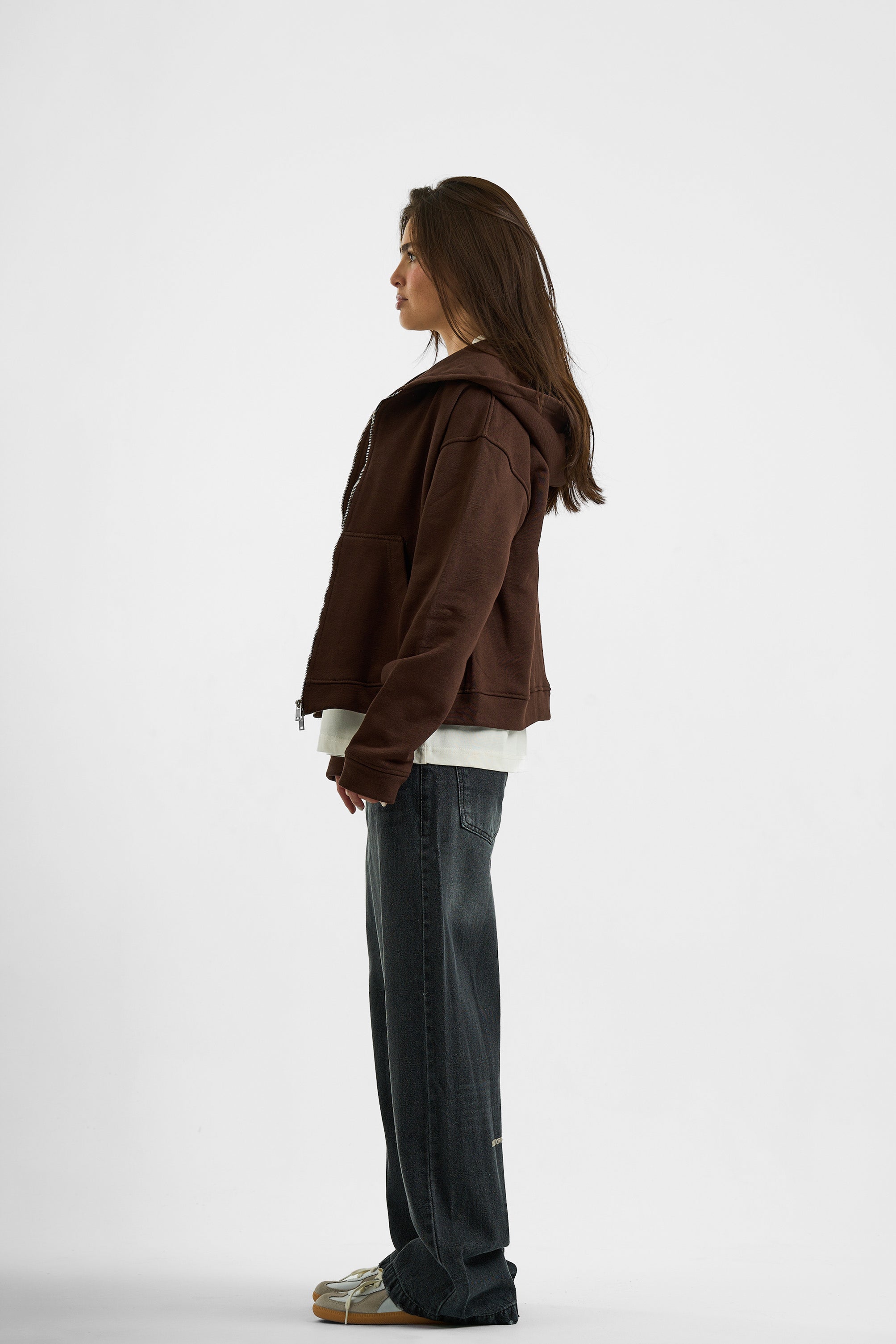 WASHED BLACK WIDE LEG JEANS WOMENS