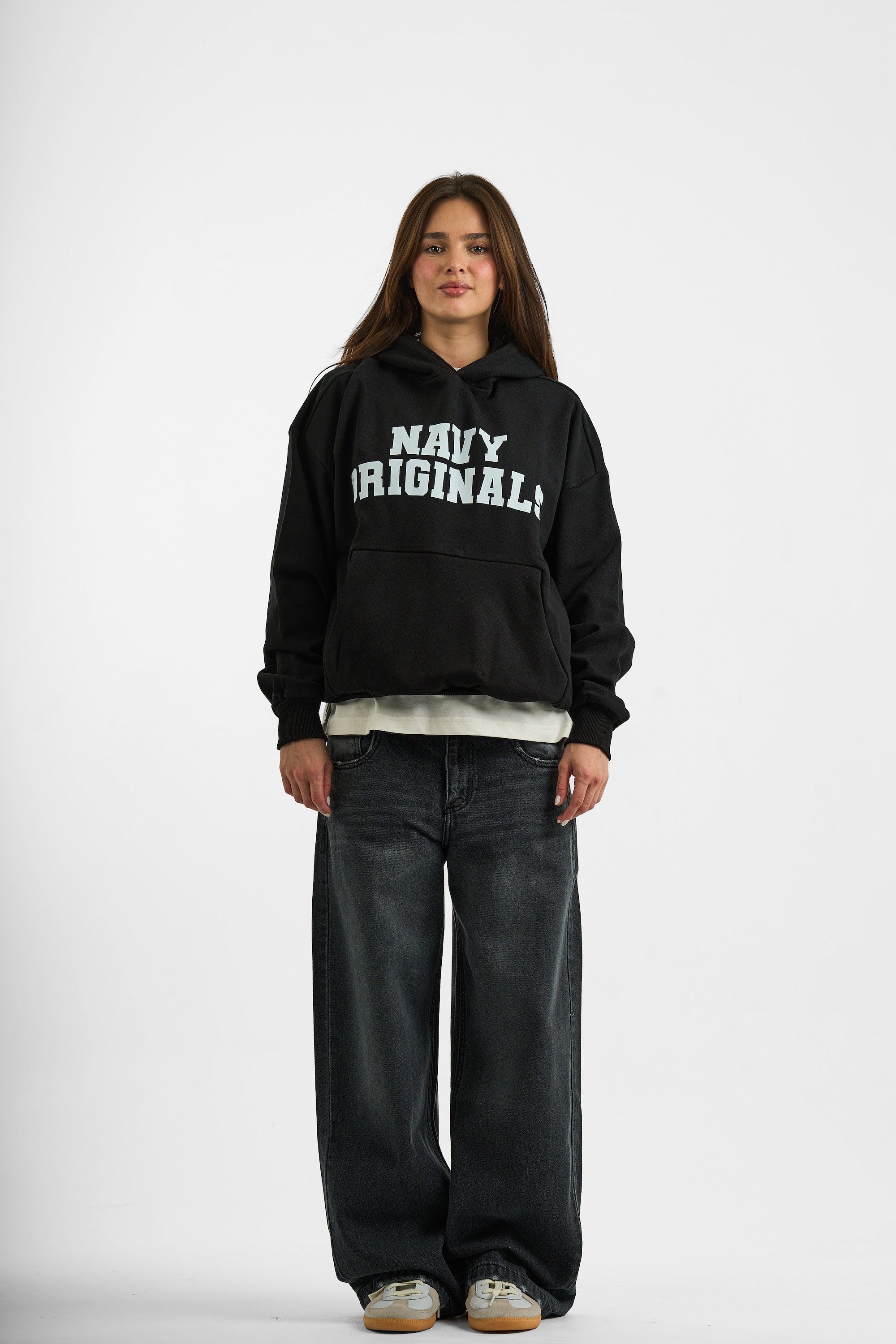 BLACK VARSITY HOODIE