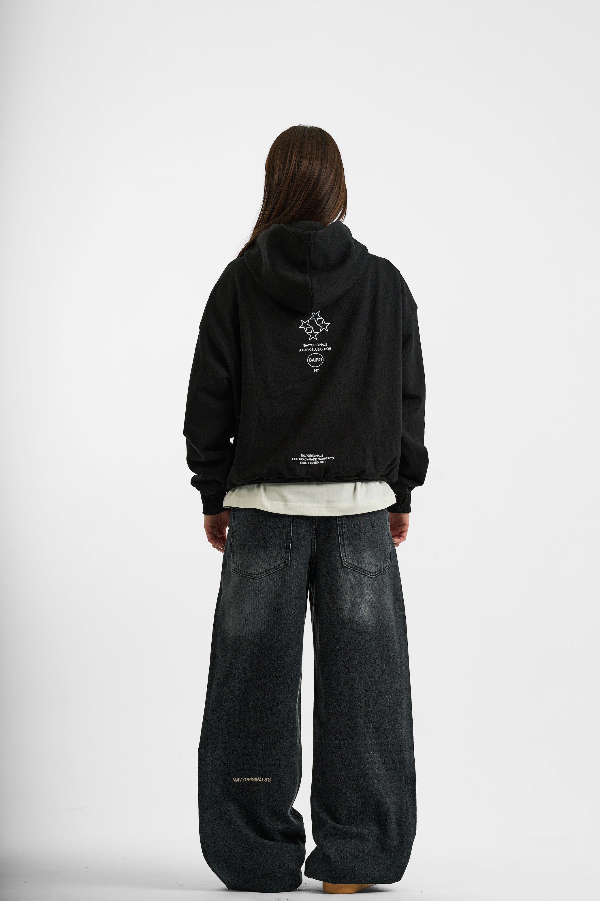 BLACK VARSITY HOODIE