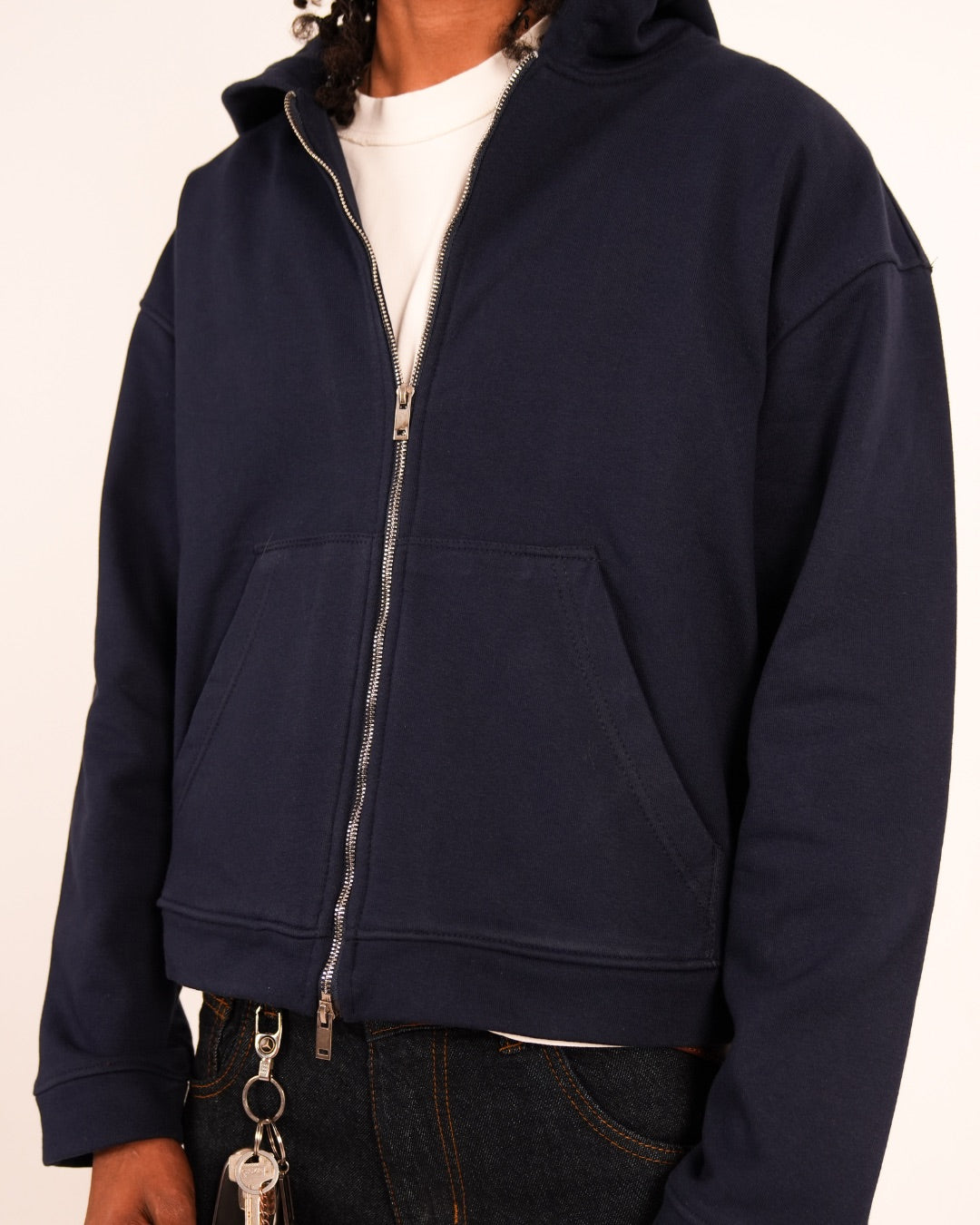 NAVY ESSENTIAL ZIP UP