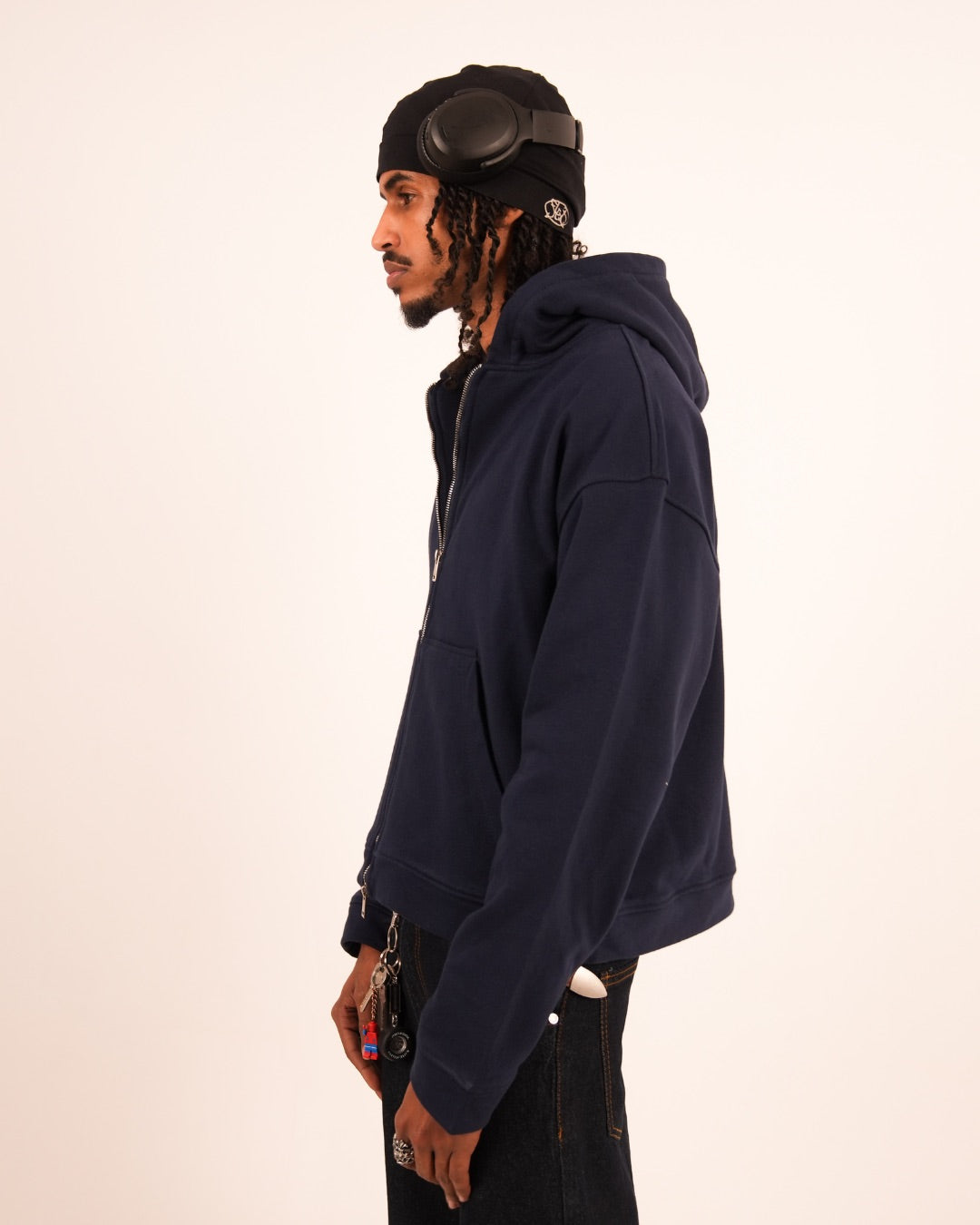 NAVY ESSENTIAL ZIP UP