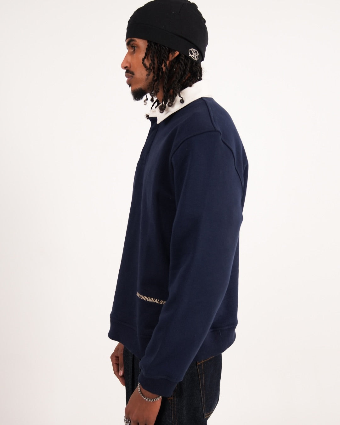 NAVY ESSENTIAL RUGBY POLO