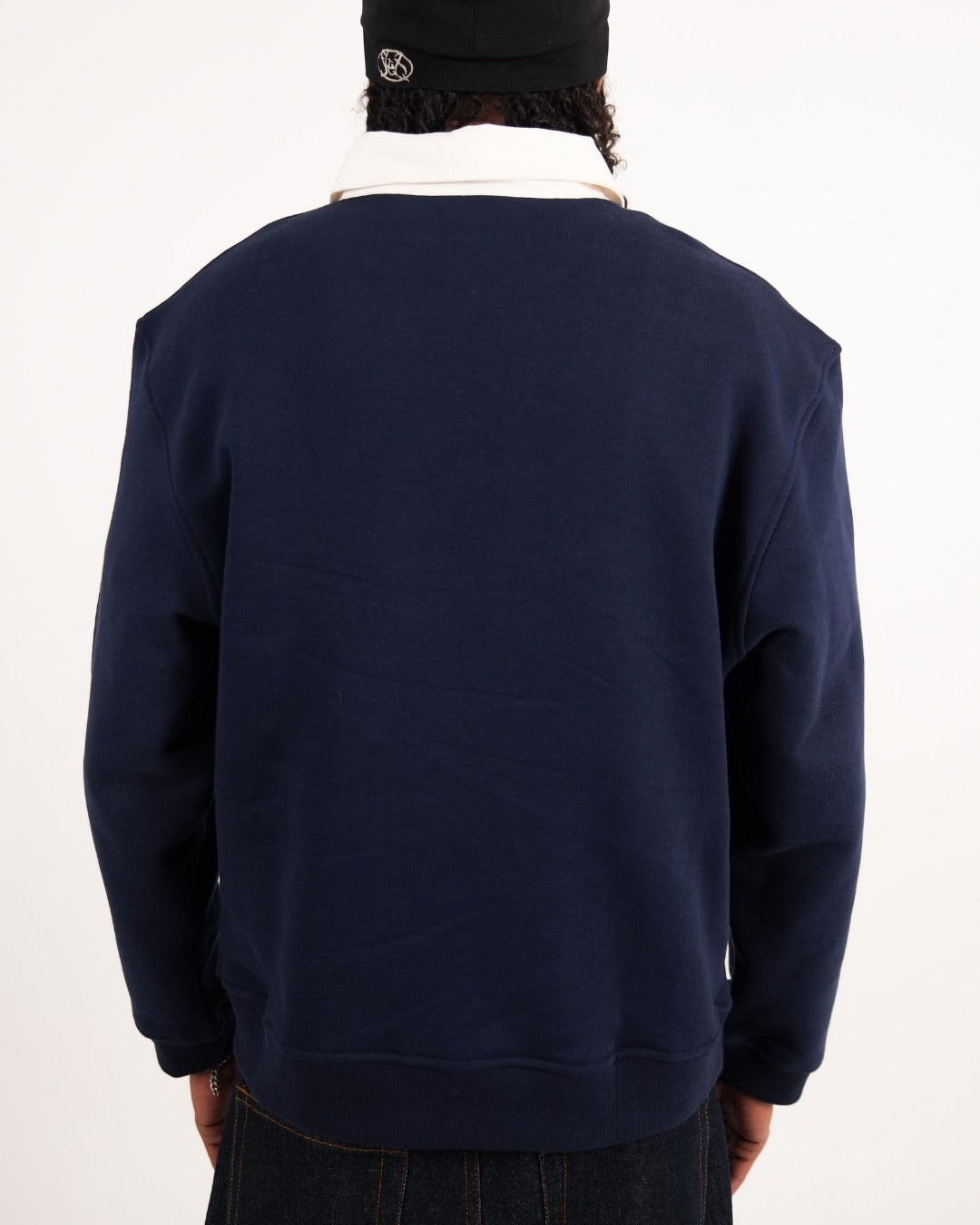NAVY ESSENTIAL RUGBY POLO