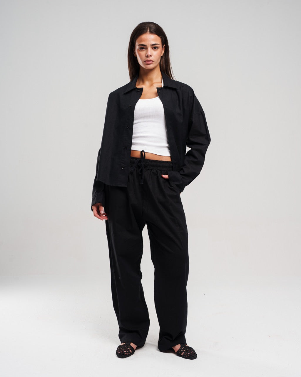 BLACK REGULAR LINEN