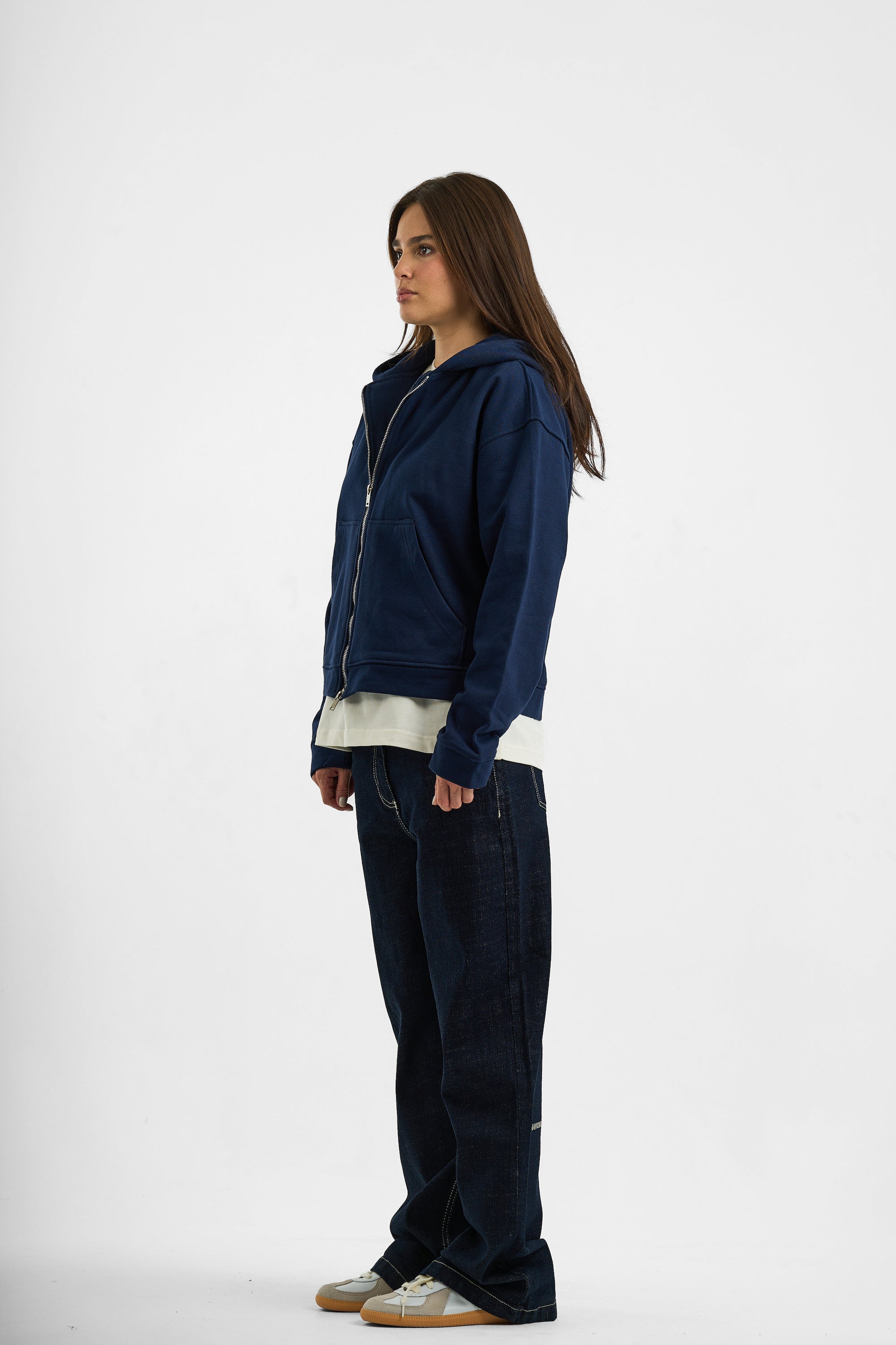RAW BLUE WIDE LEG JEANS WOMENS