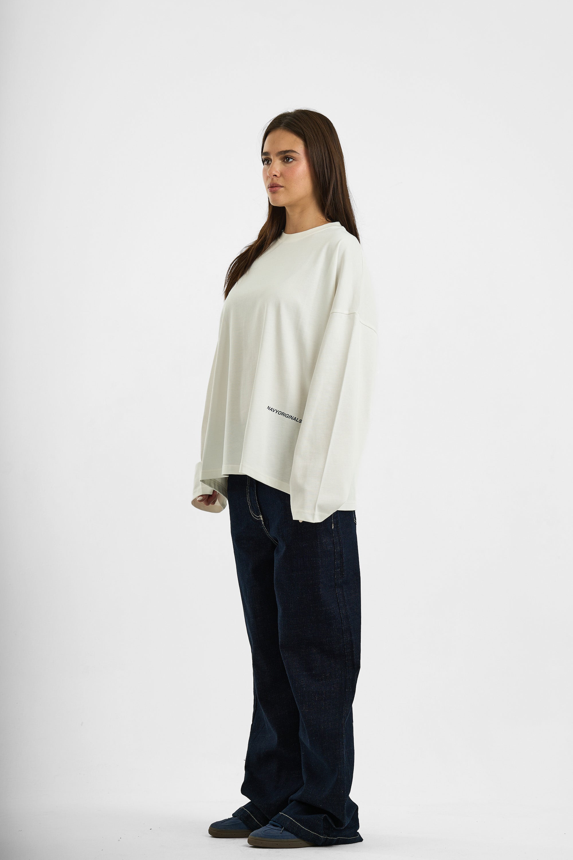 WHITE BASIC LONG SLEEVE