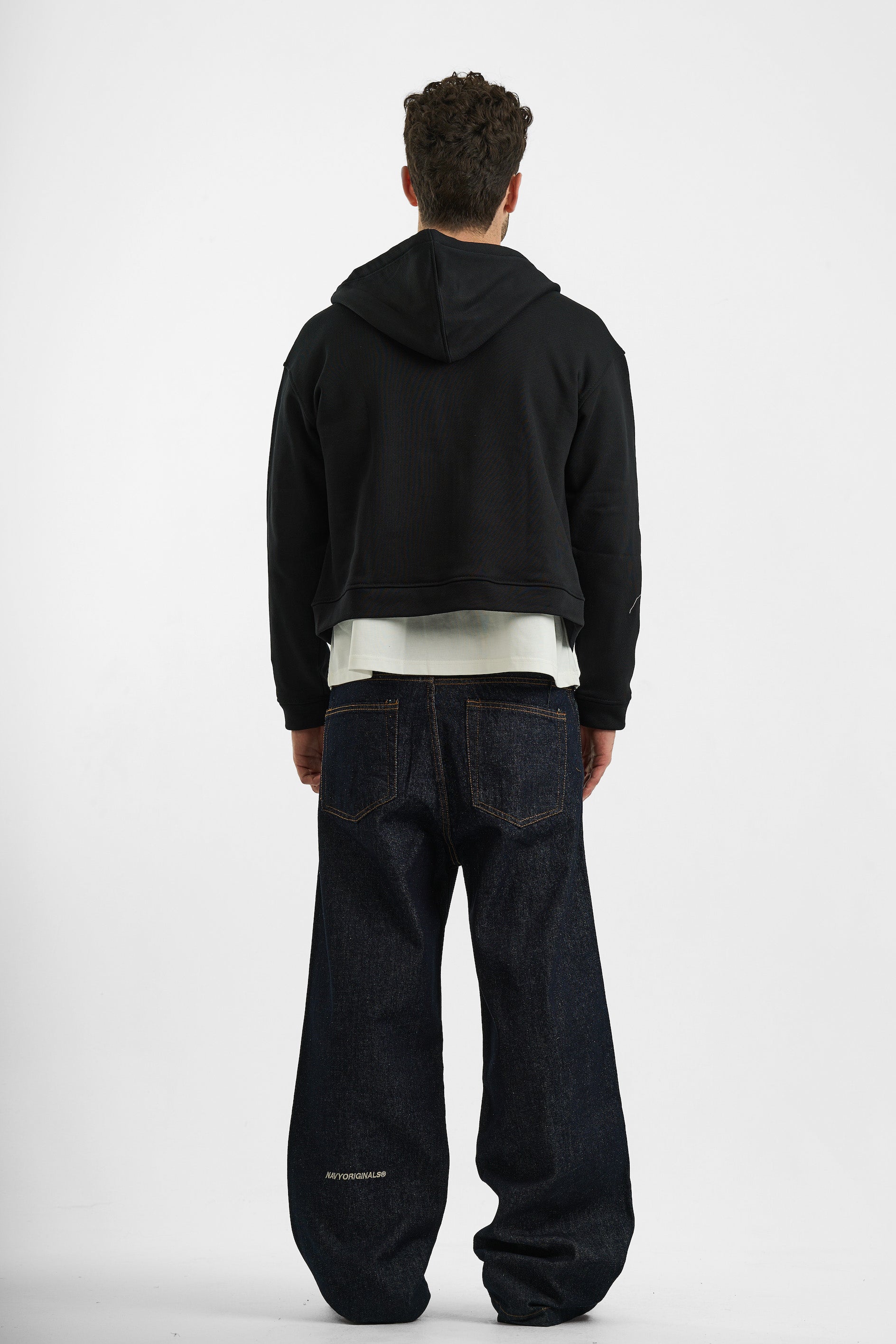 RAW BLUE DOUBLE PLEATED JEANS