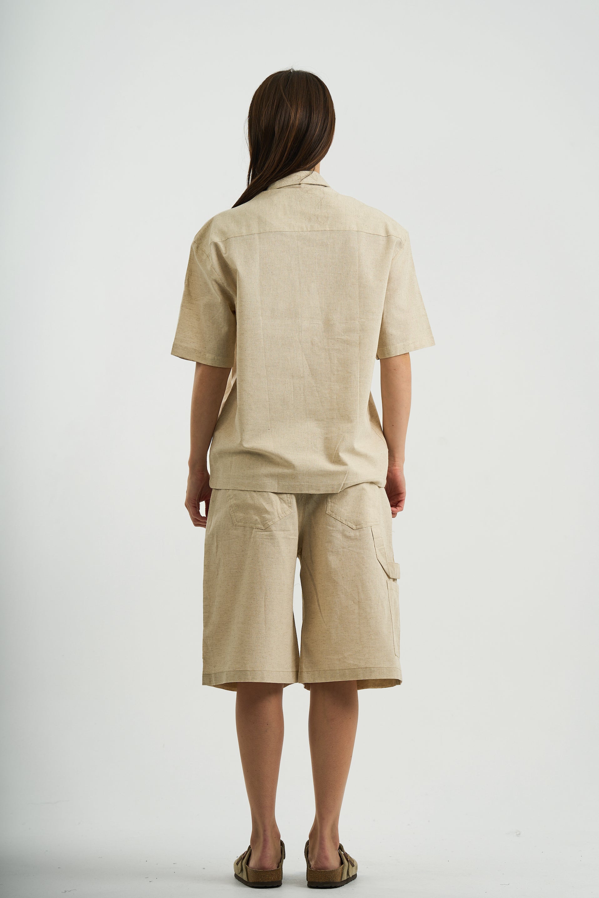 BEIGE SHORT SLEEVE SHIRT