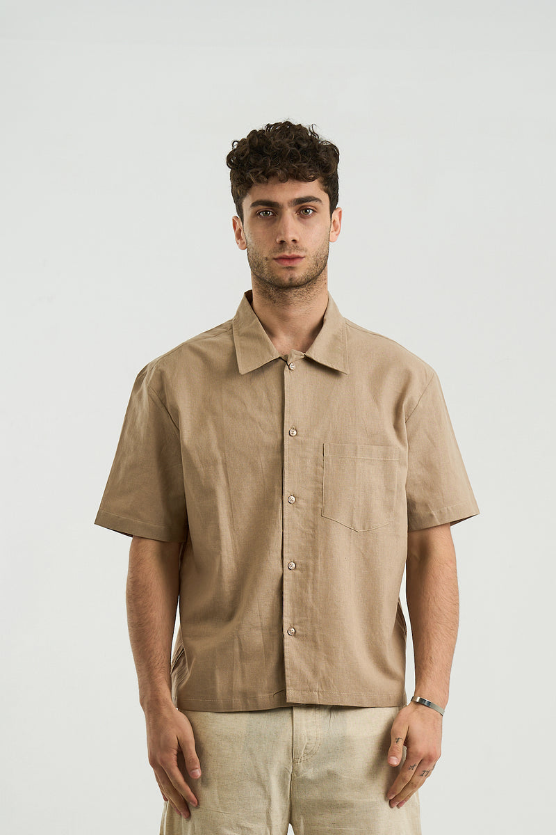 BROWN SHORT SLEEVE SHIRT