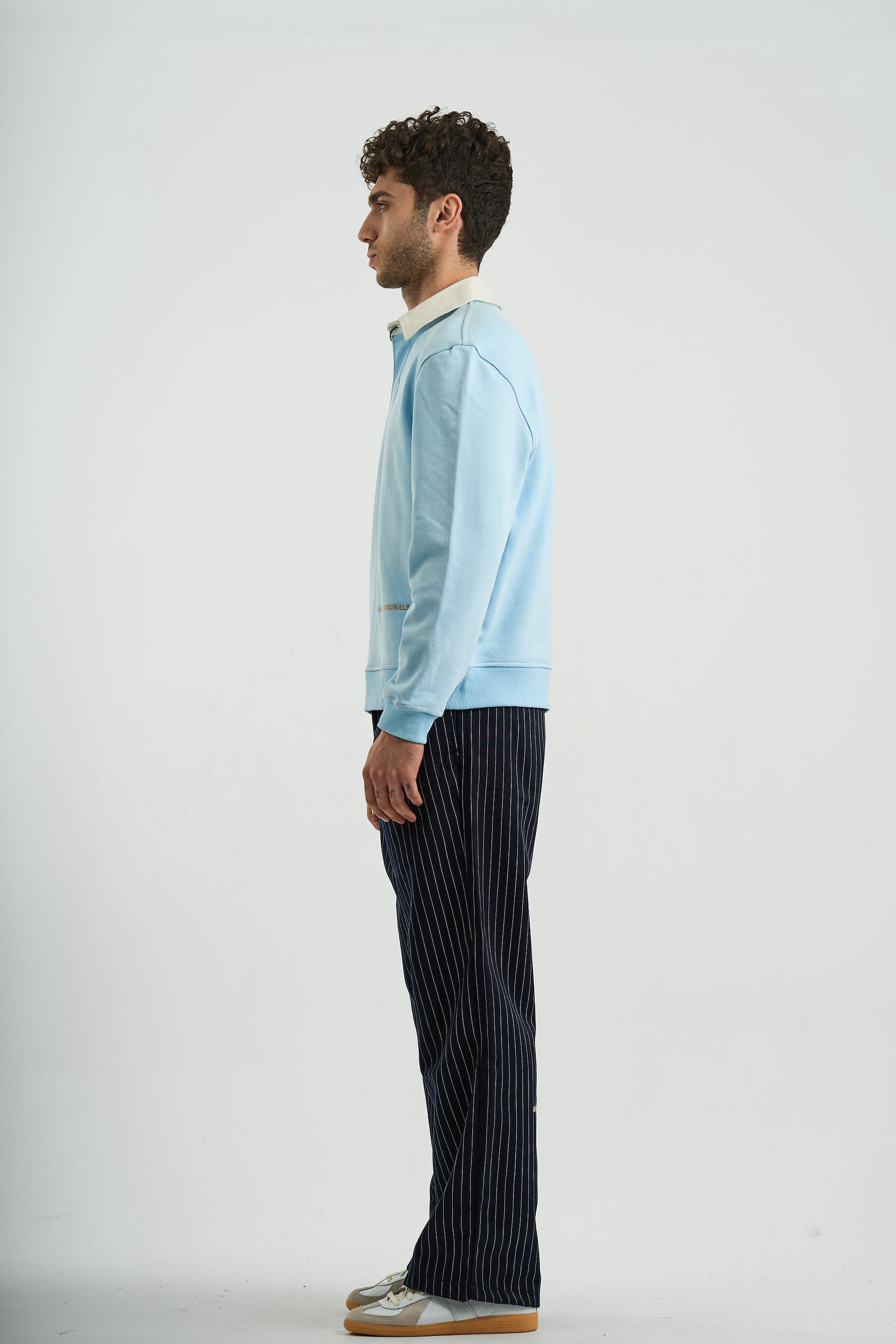 BABY BLUE ESSENTIAL RUGBY POLO