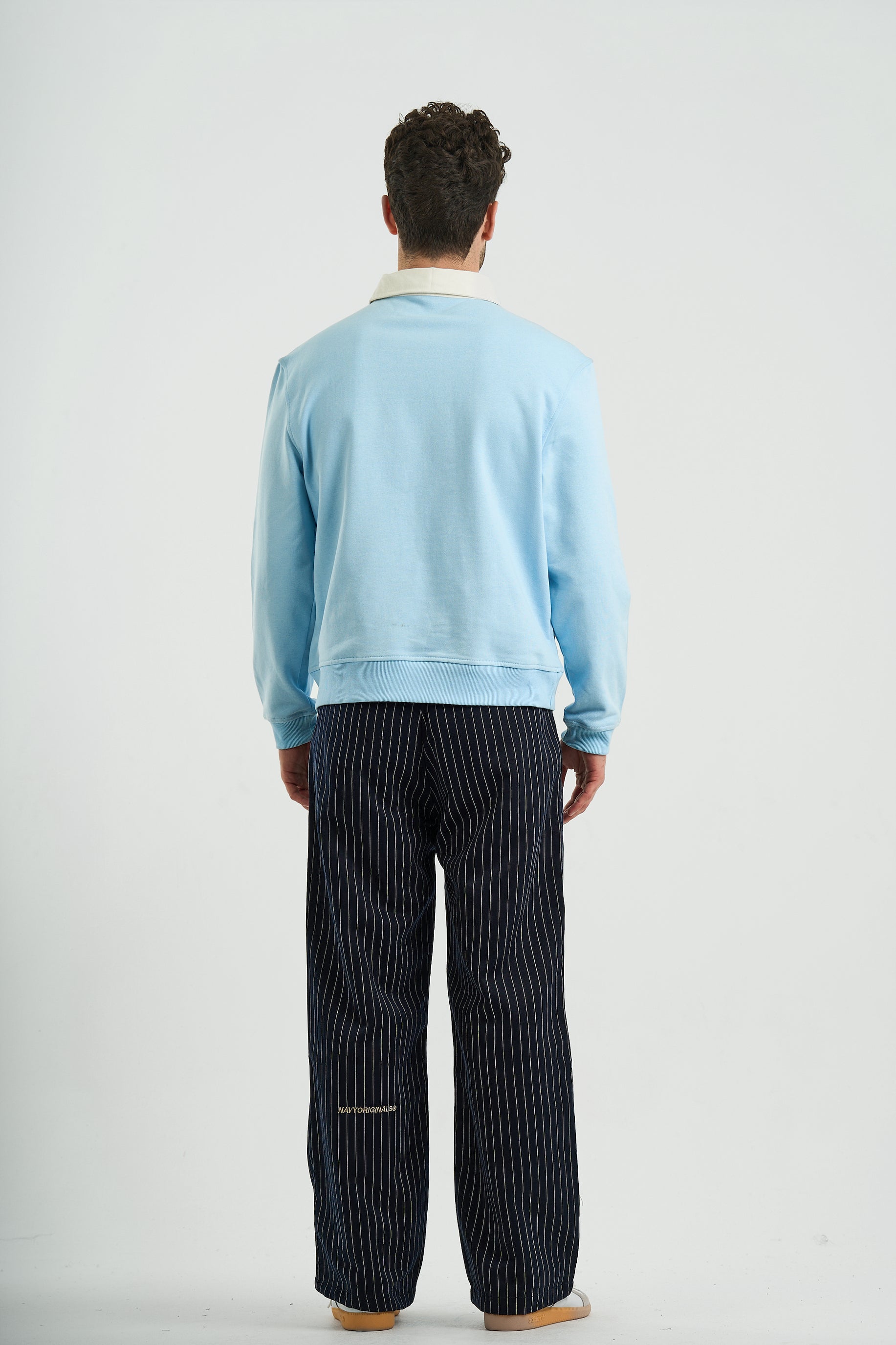 BABY BLUE ESSENTIAL RUGBY POLO