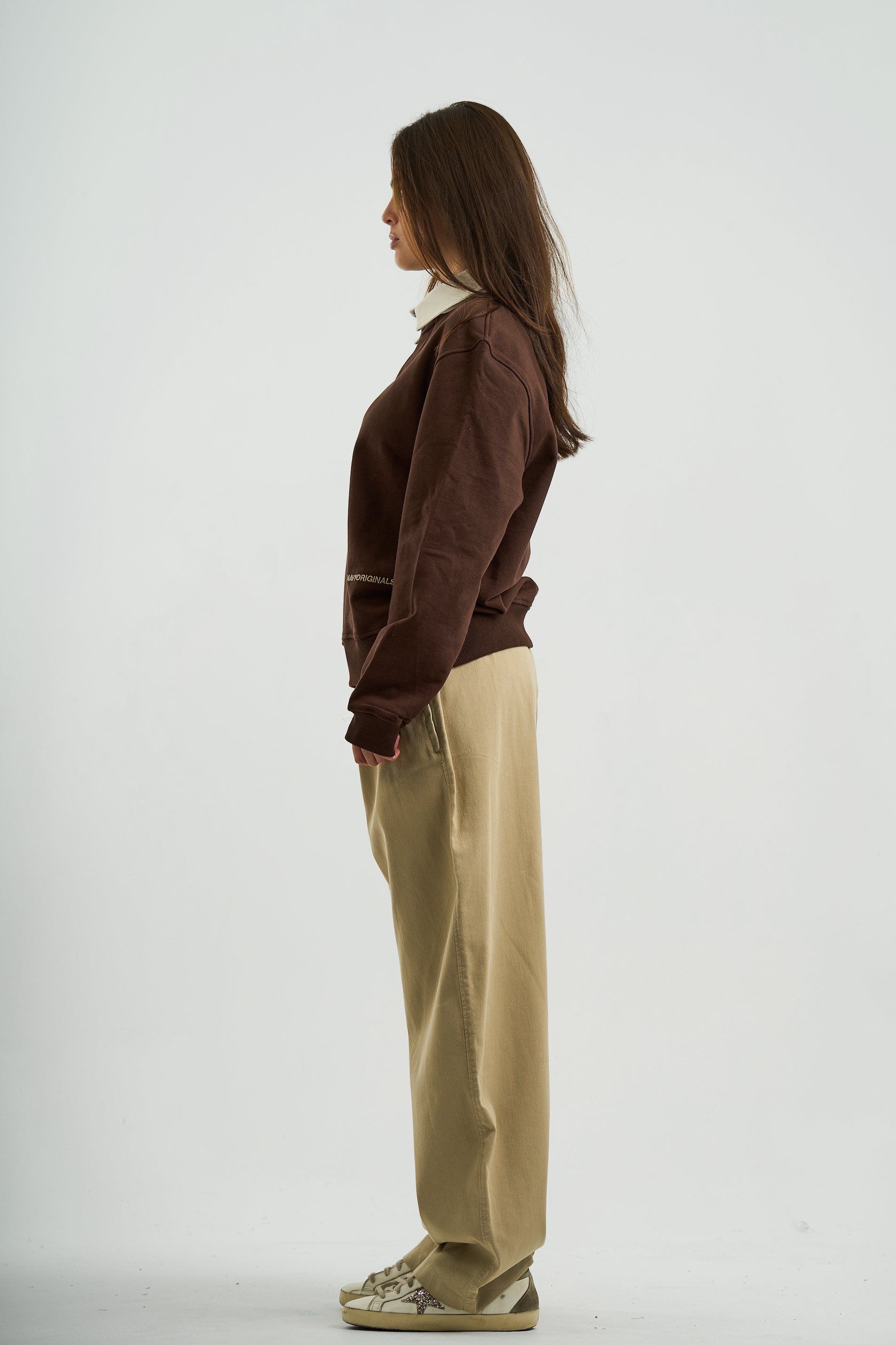 BROWN ESSENTIAL RUGBY POLO