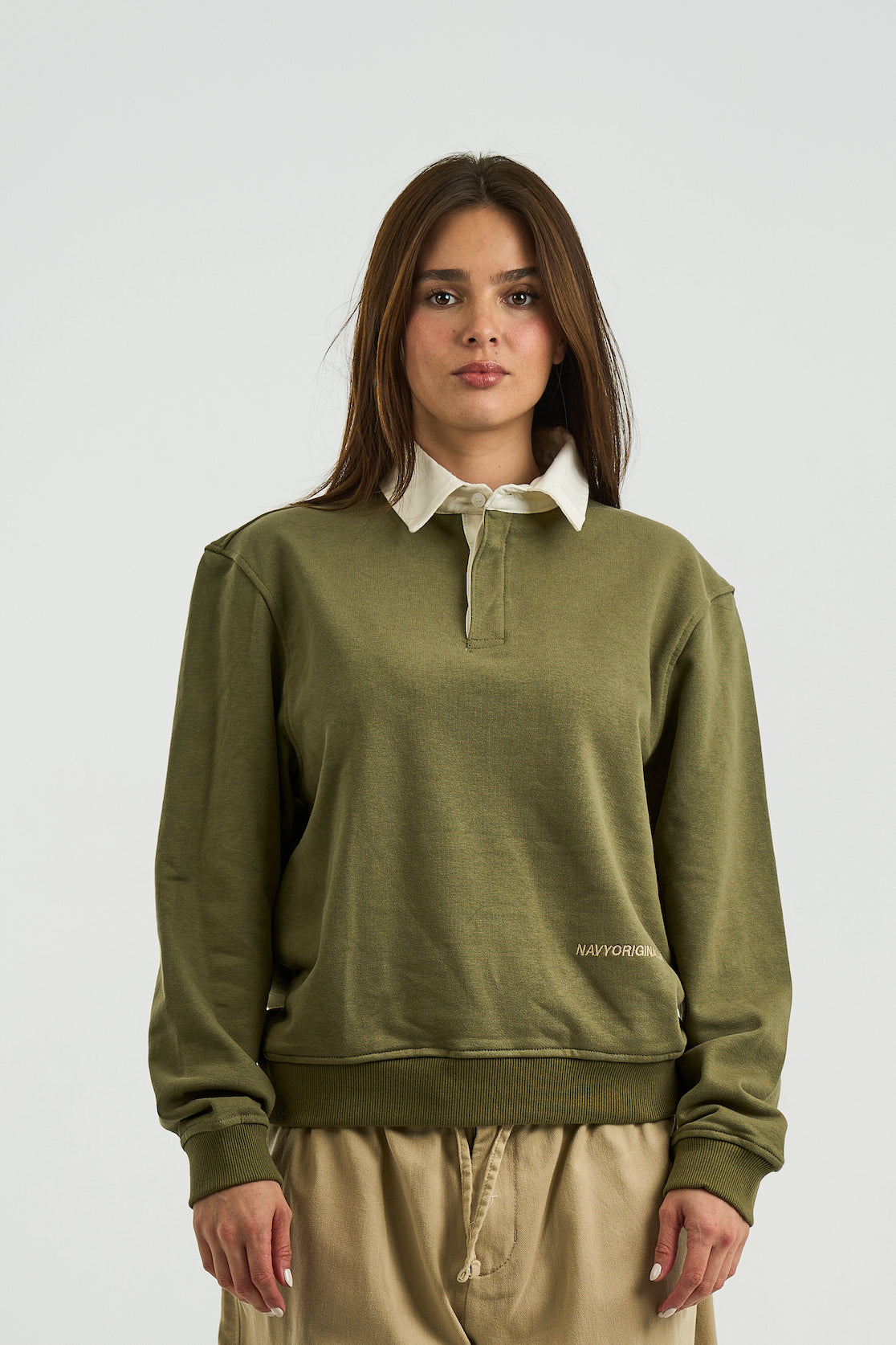 OLIVE ESSENTIAL RUGBY POLO
