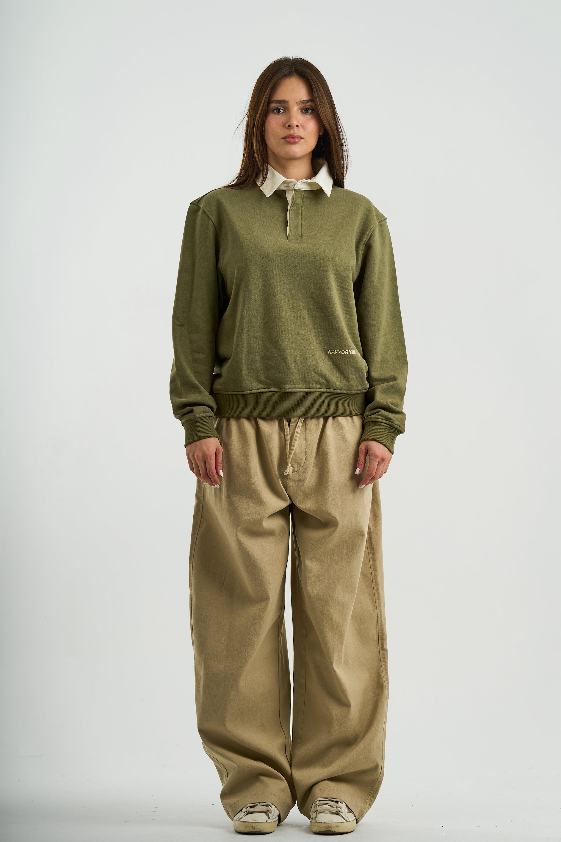 OLIVE ESSENTIAL RUGBY POLO