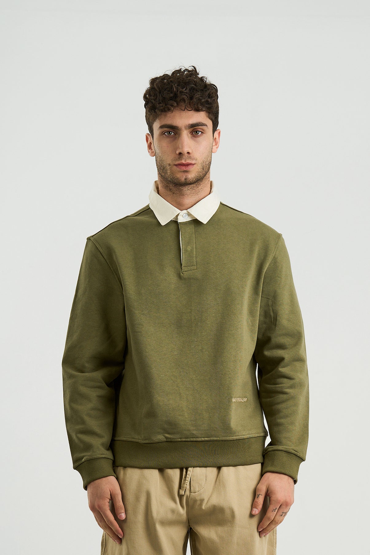 OLIVE ESSENTIAL RUGBY POLO