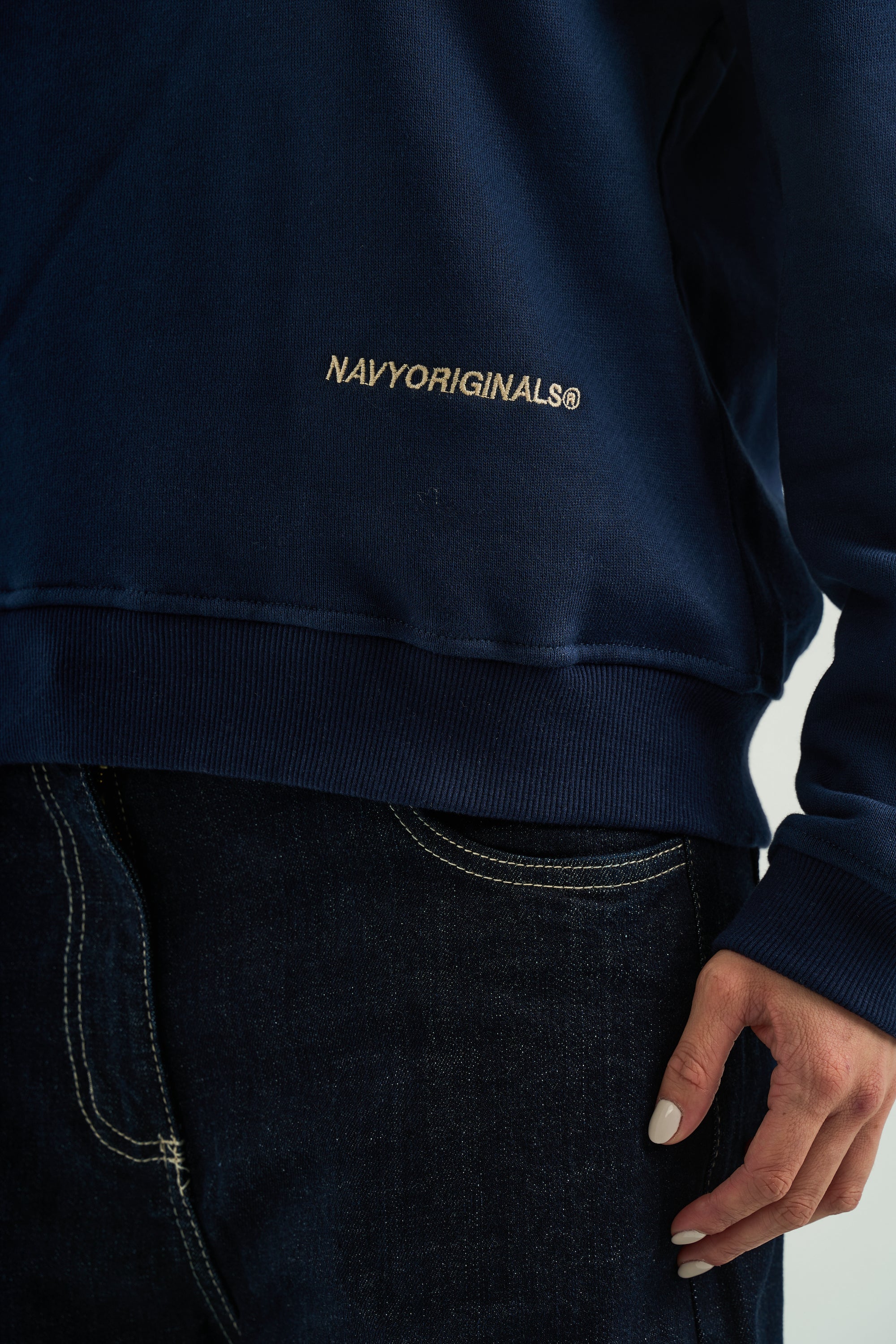 NAVY ESSENTIAL RUGBY POLO