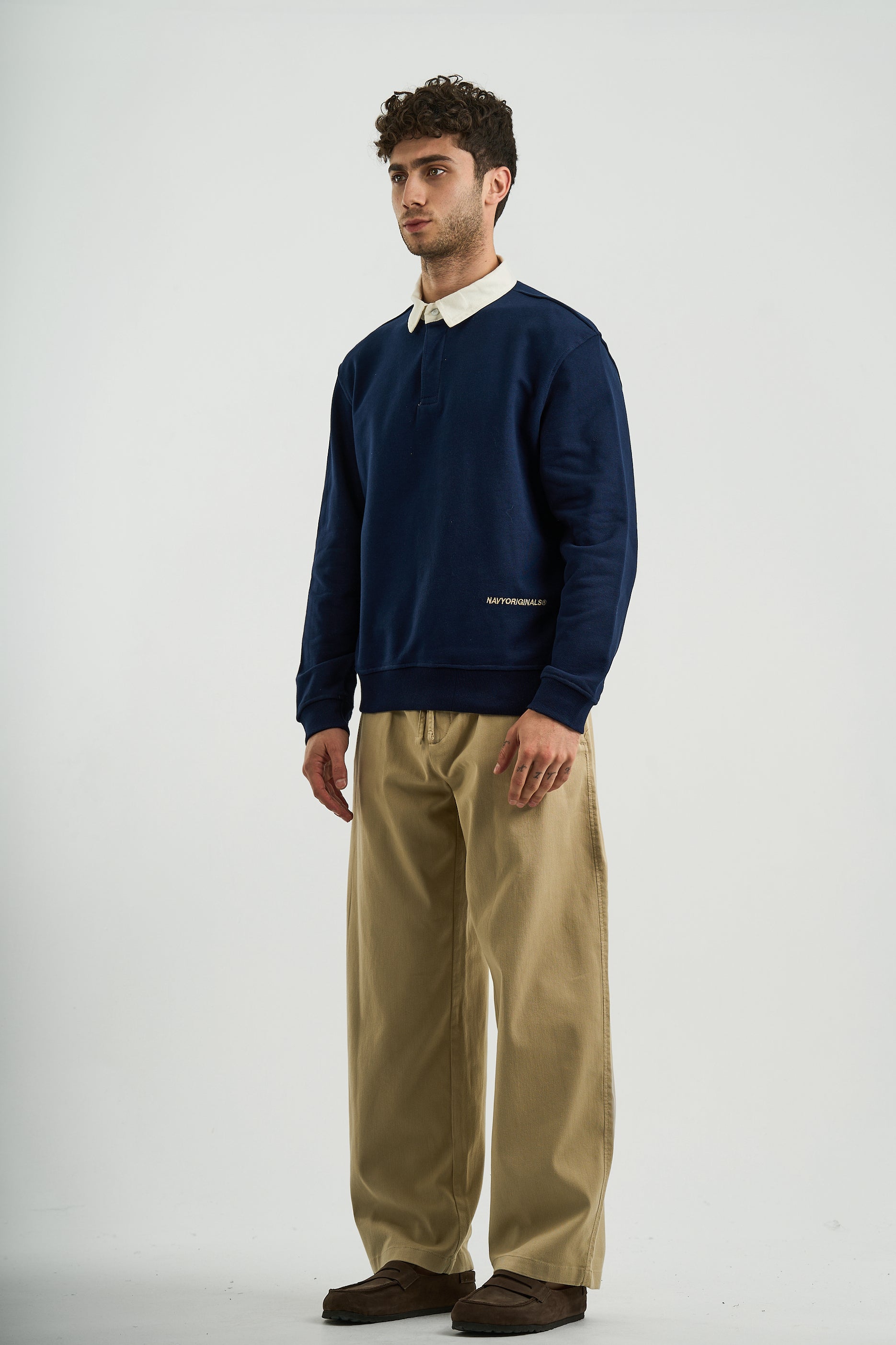 NAVY ESSENTIAL RUGBY POLO