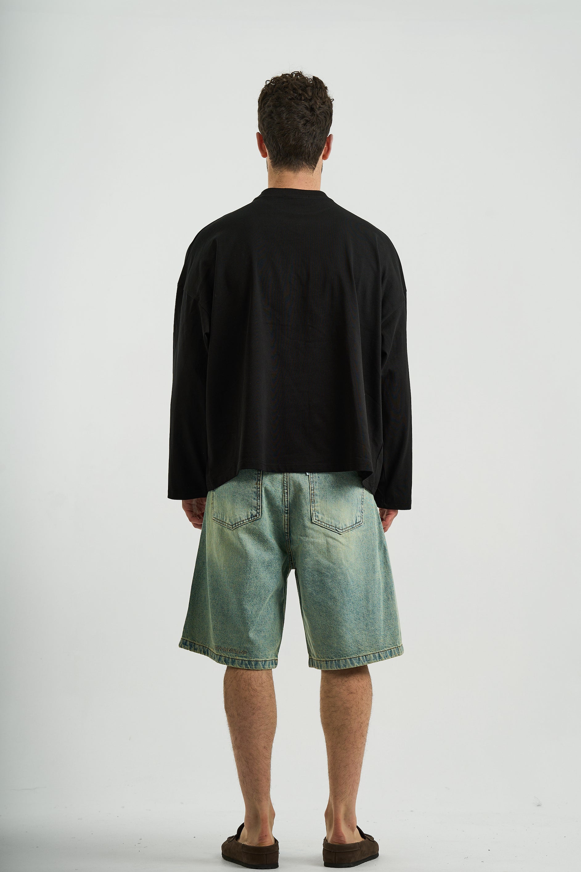 LIGHT BLUE DENIM JORTS