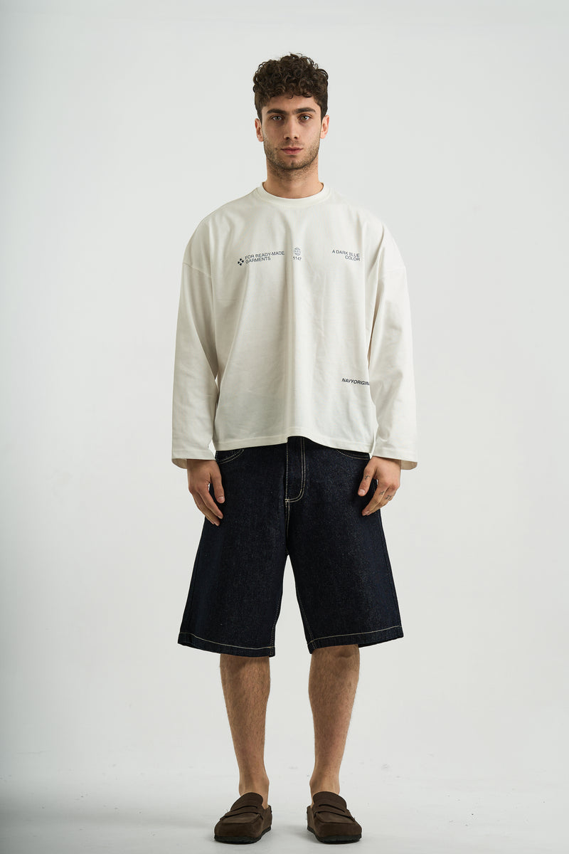 RAW DENIM JORTS