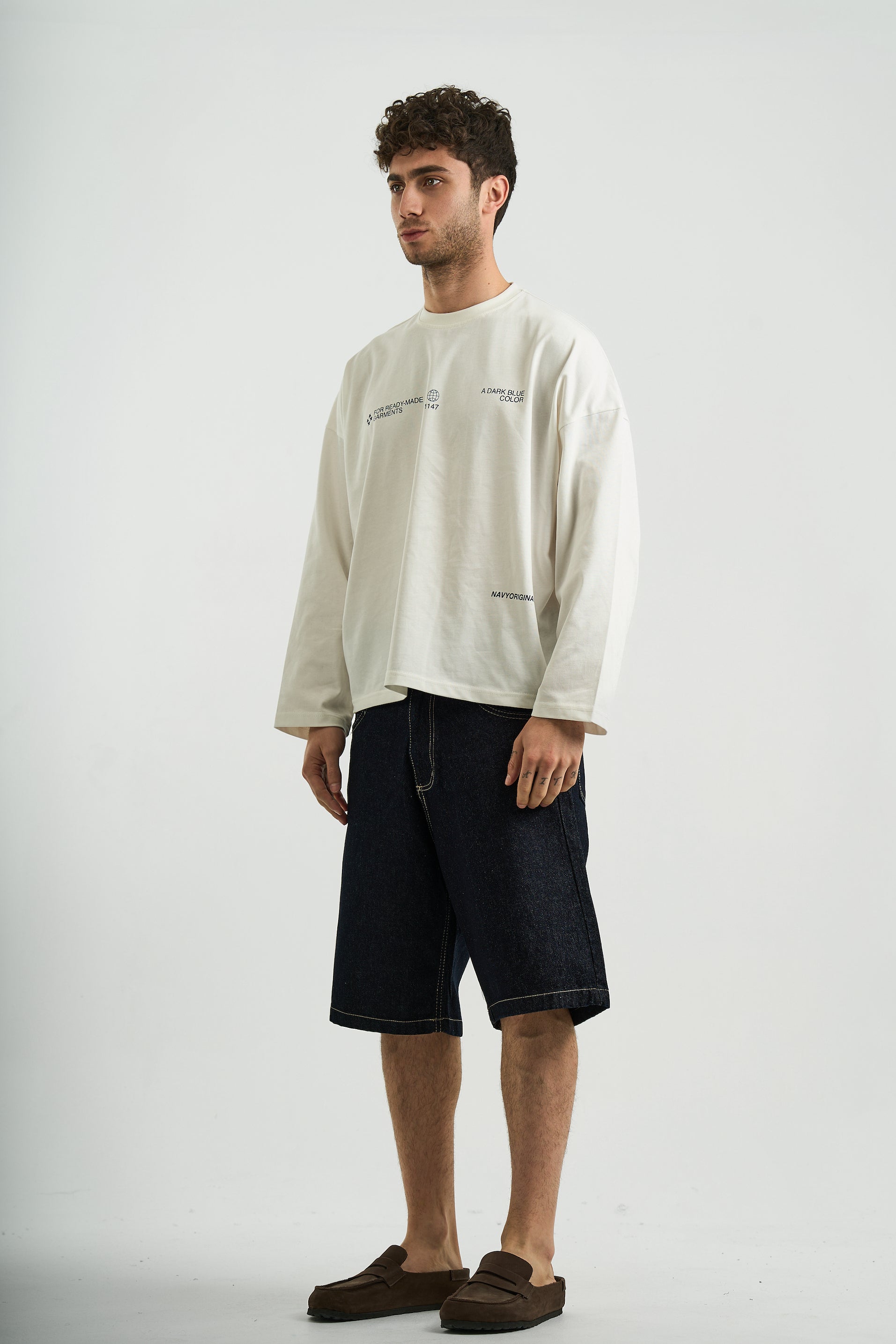 RAW DENIM JORTS