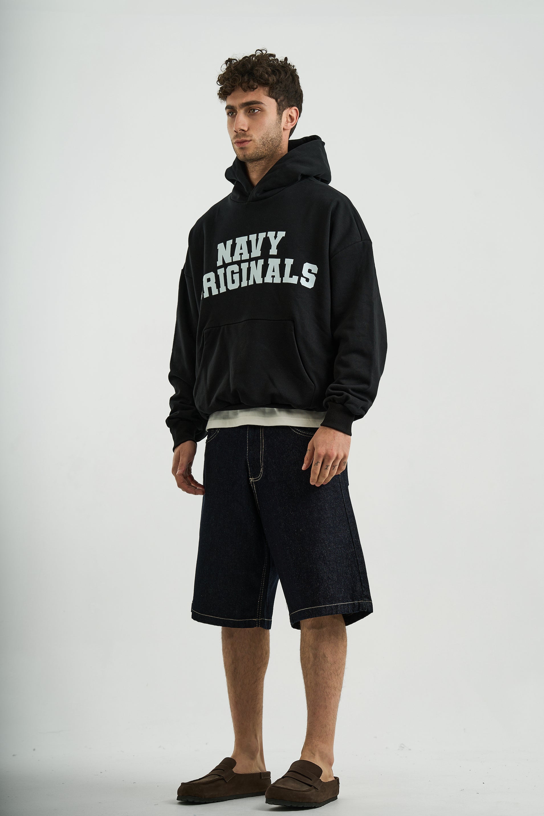 BLACK VARSITY HOODIE