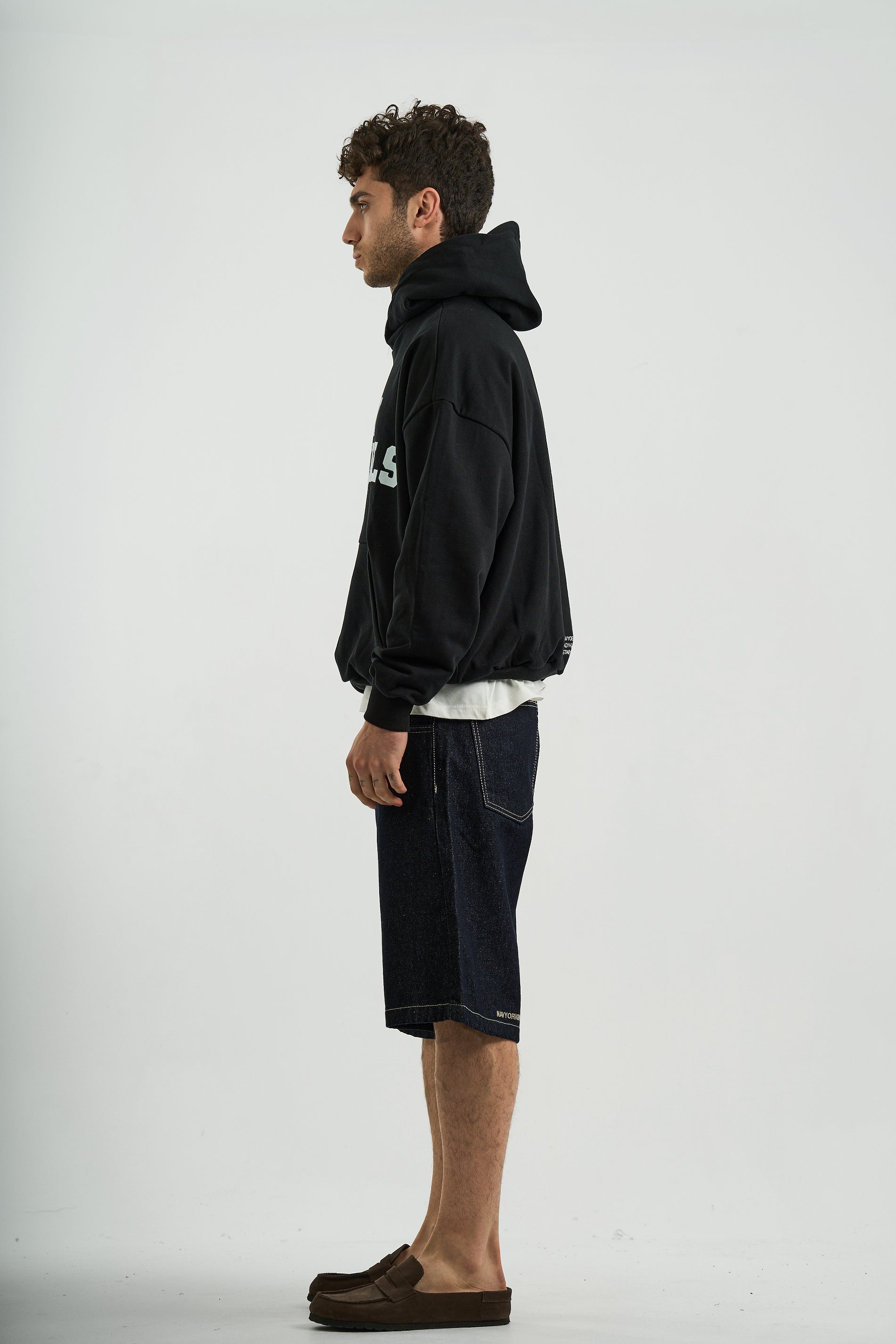 BLACK VARSITY HOODIE