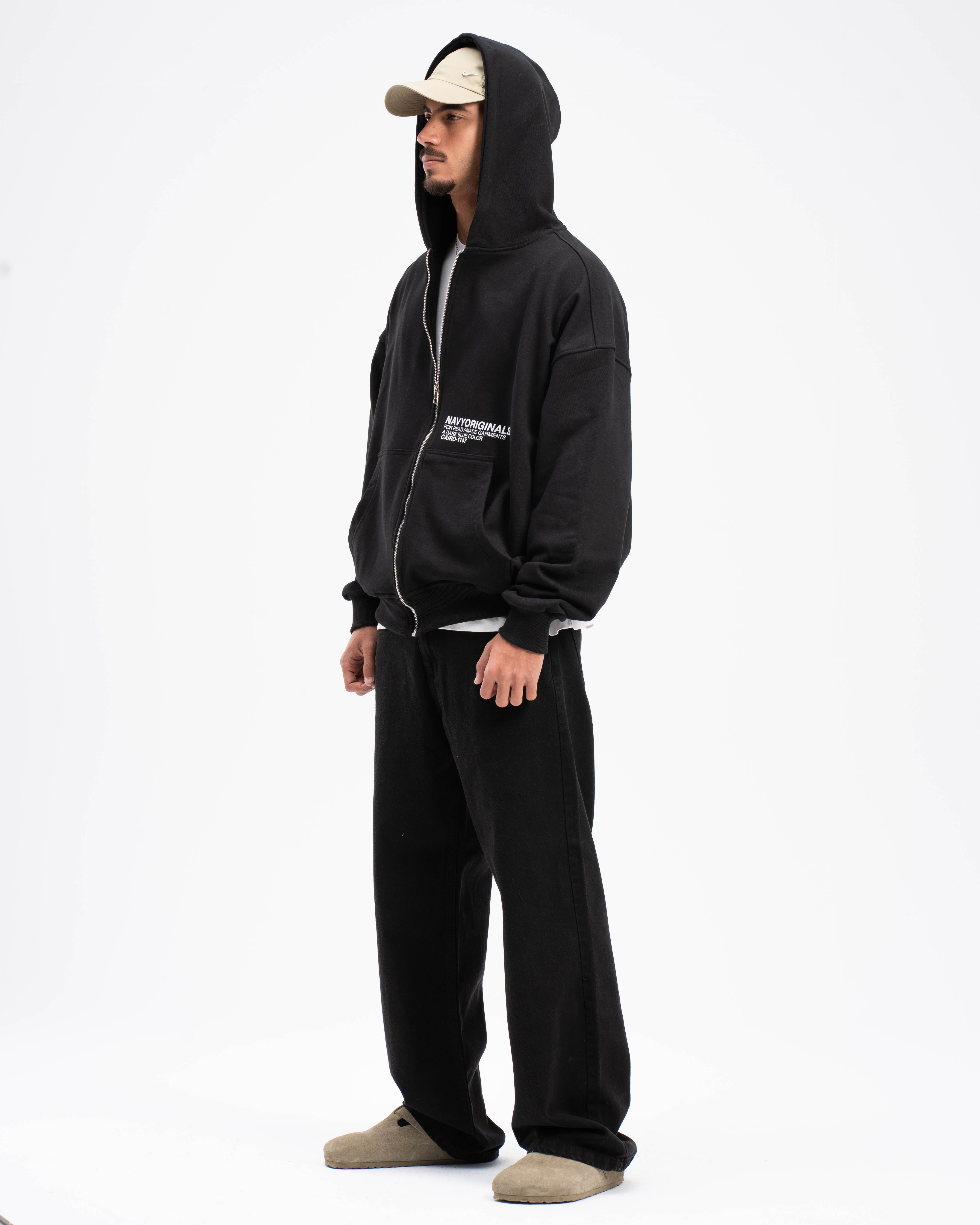 BLACK ZIP UP