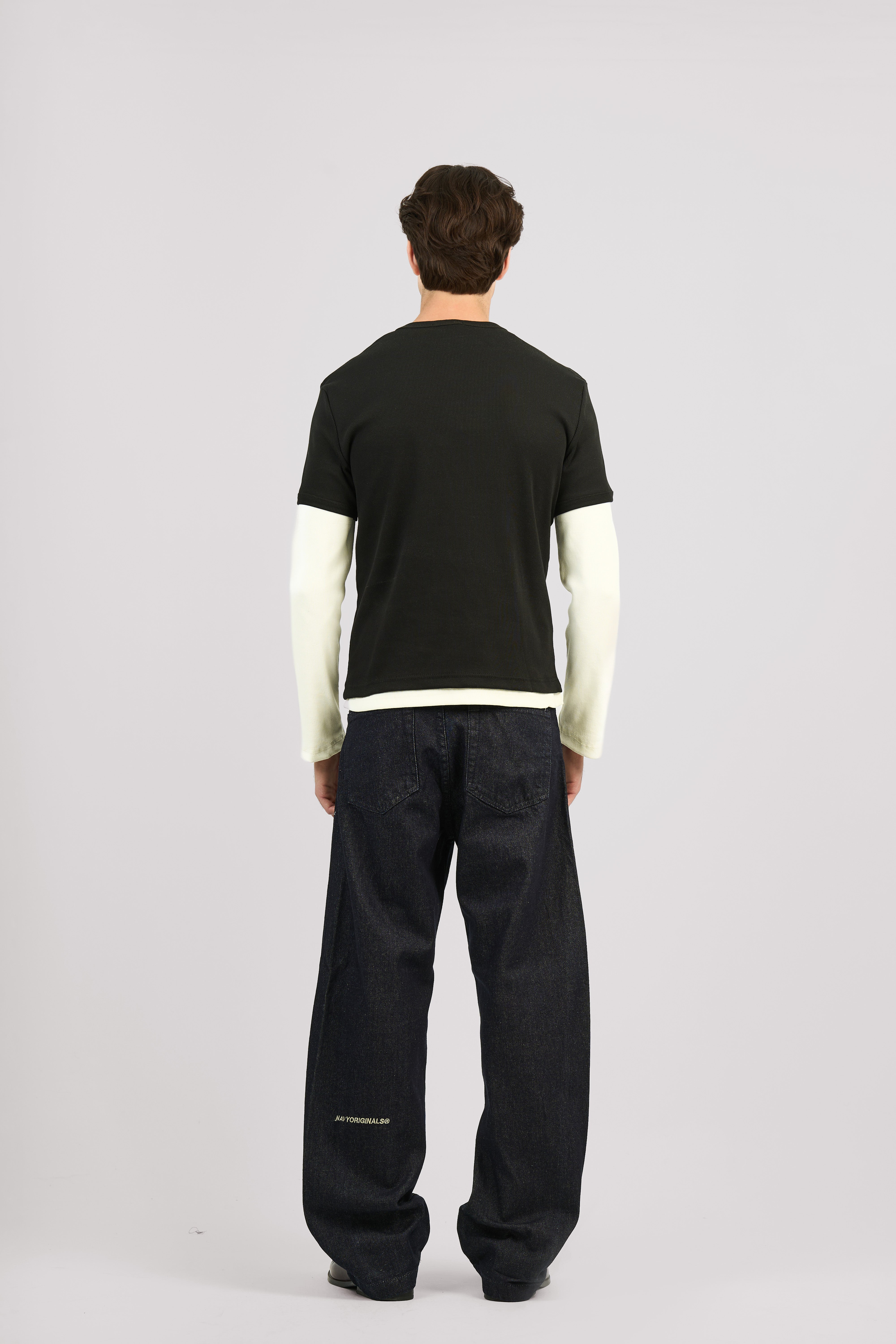 RAW BLUE X BLUE SLANTED JEANS