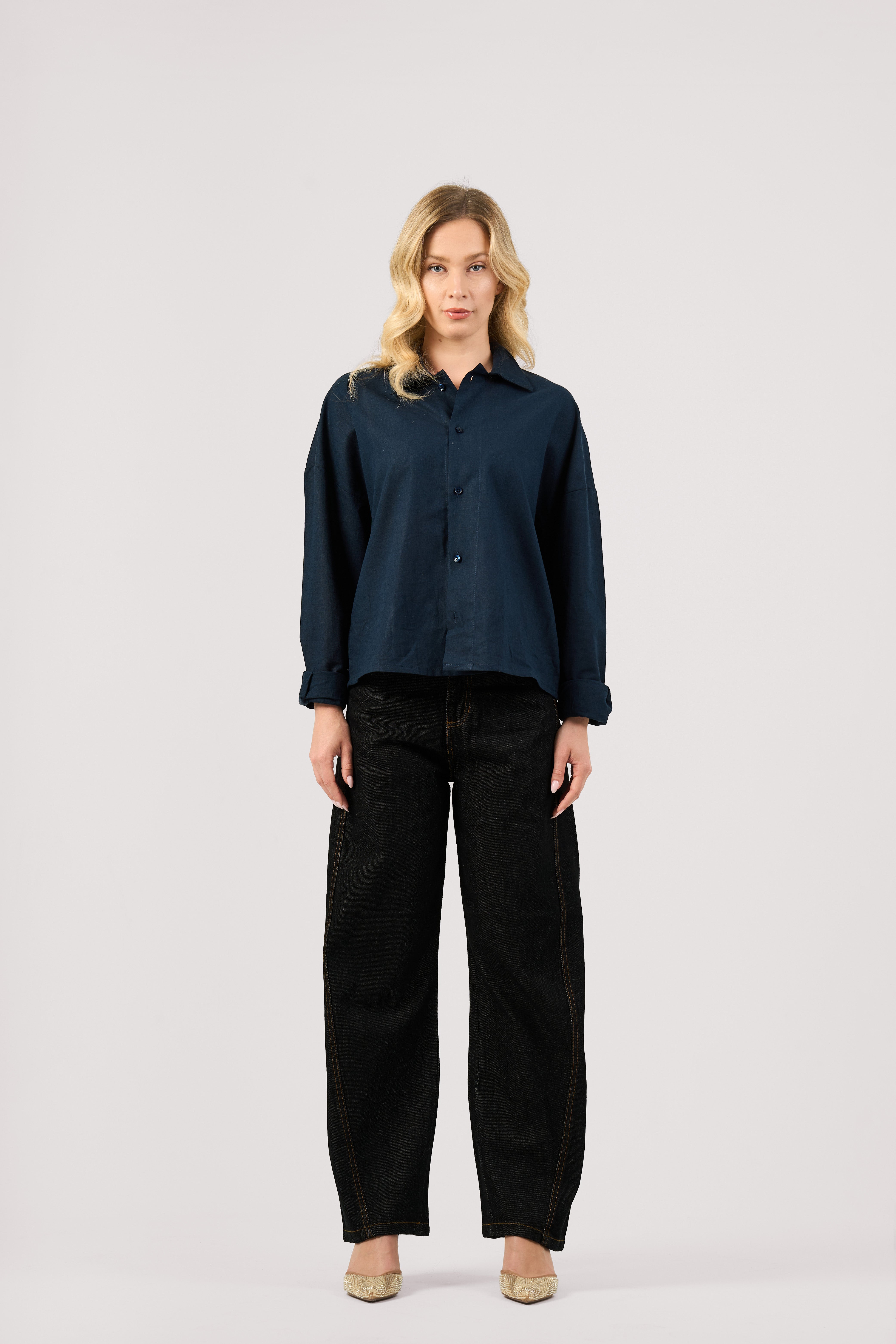 RAW BLACK BALLOON JEANS