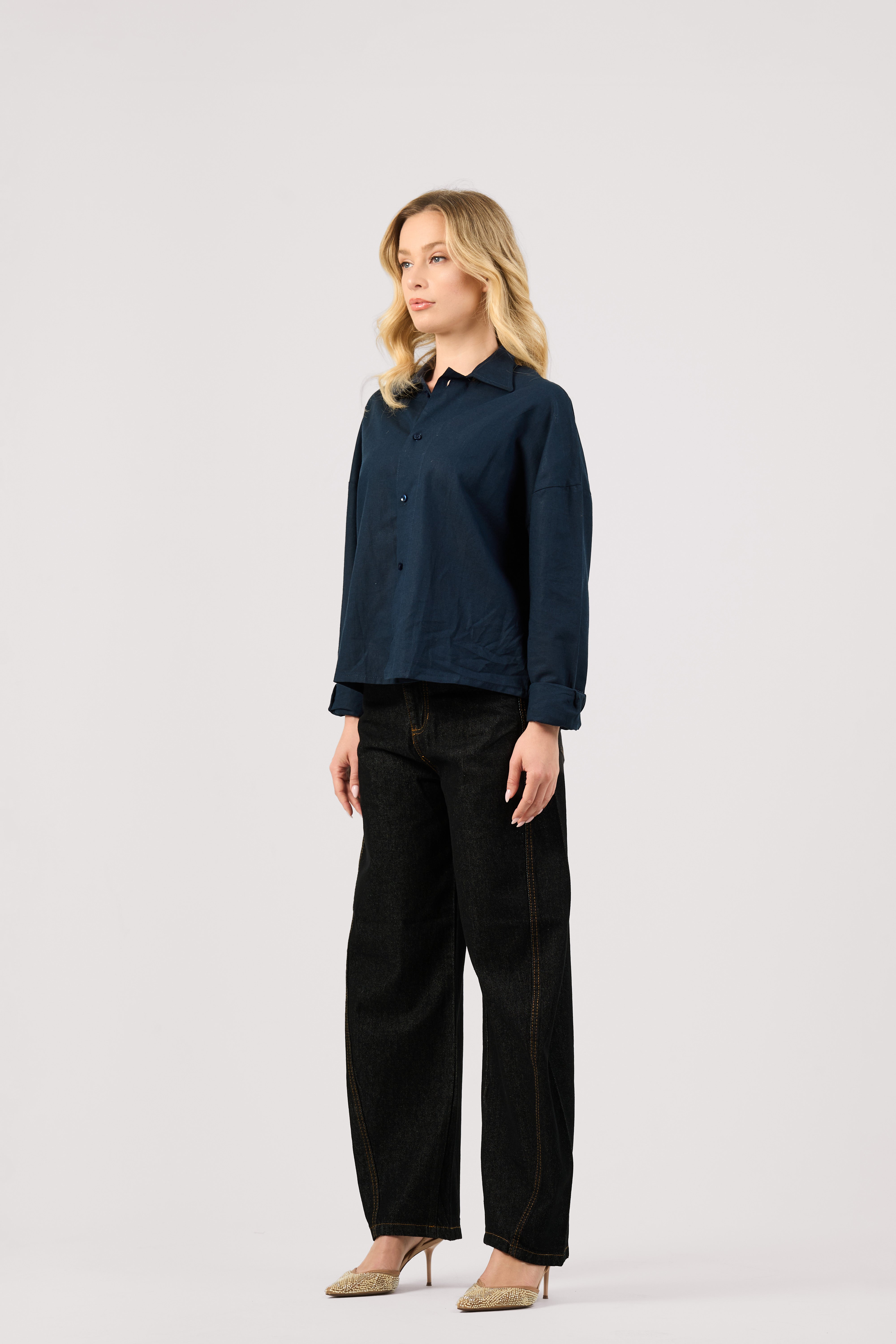 RAW BLACK BALLOON JEANS